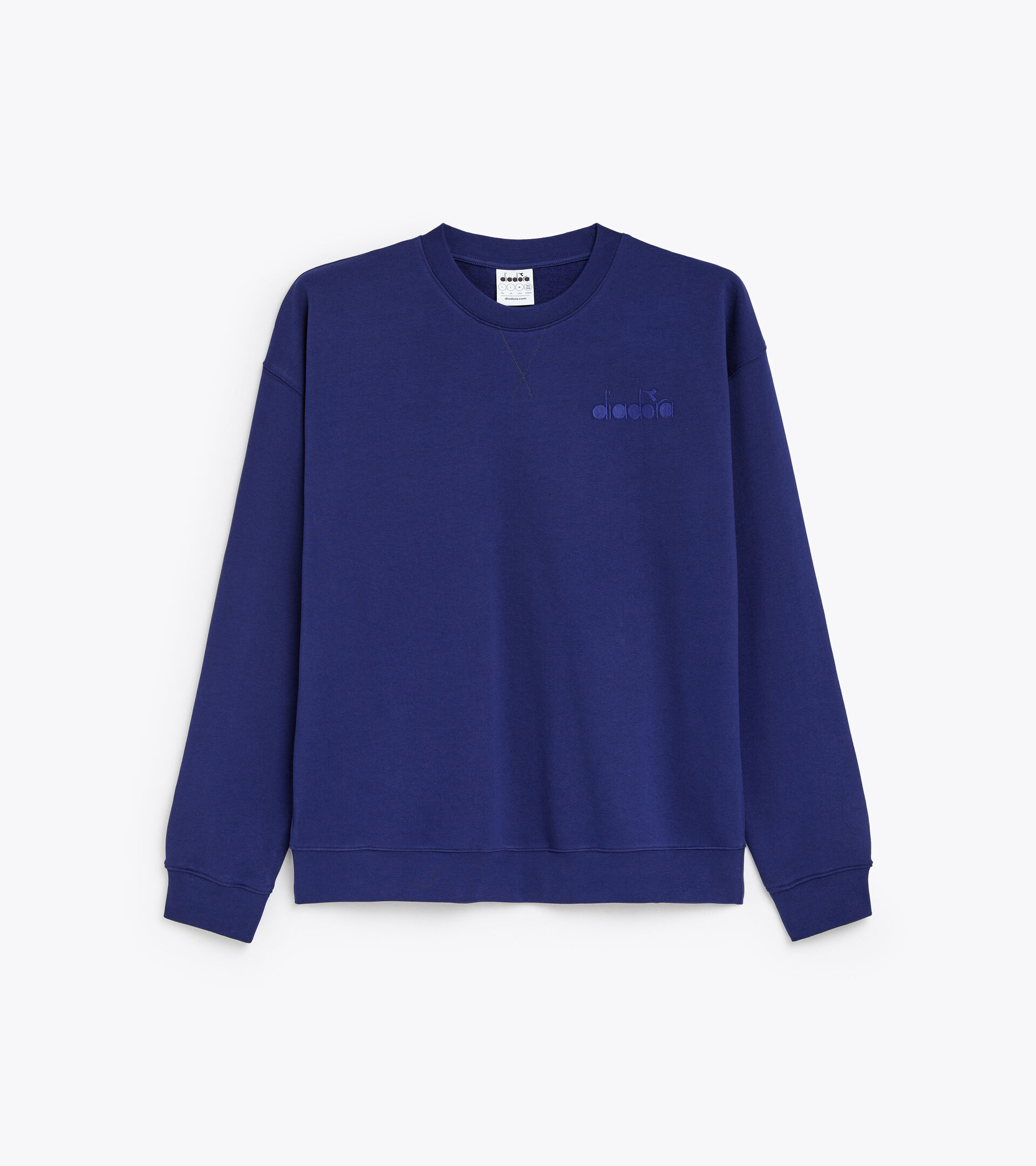 Cotton sweatshirt - Gender neutral SWEATSHIRT CREW SPW LOGO BLUE PRINT - Diadora