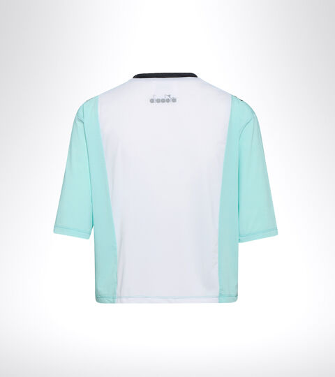 L. SS T-SHIRT BE ONE TECH, BLUE TINT/GOLDFINCH Running T-shirt - Women L. SS T-SHIRT BE ONE TECH BLUE TINT/GOLDFINCH - Diadora