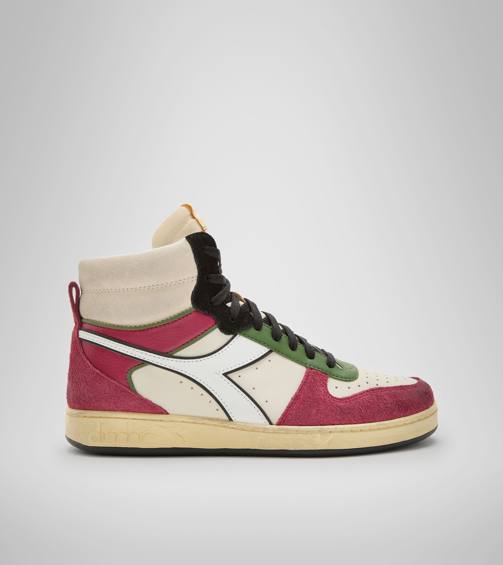 Chaussures de sport - Unisexe MAGIC BASKET MID LEGACY CREME NUAGE/RHUBARBE/NOIR - Diadora