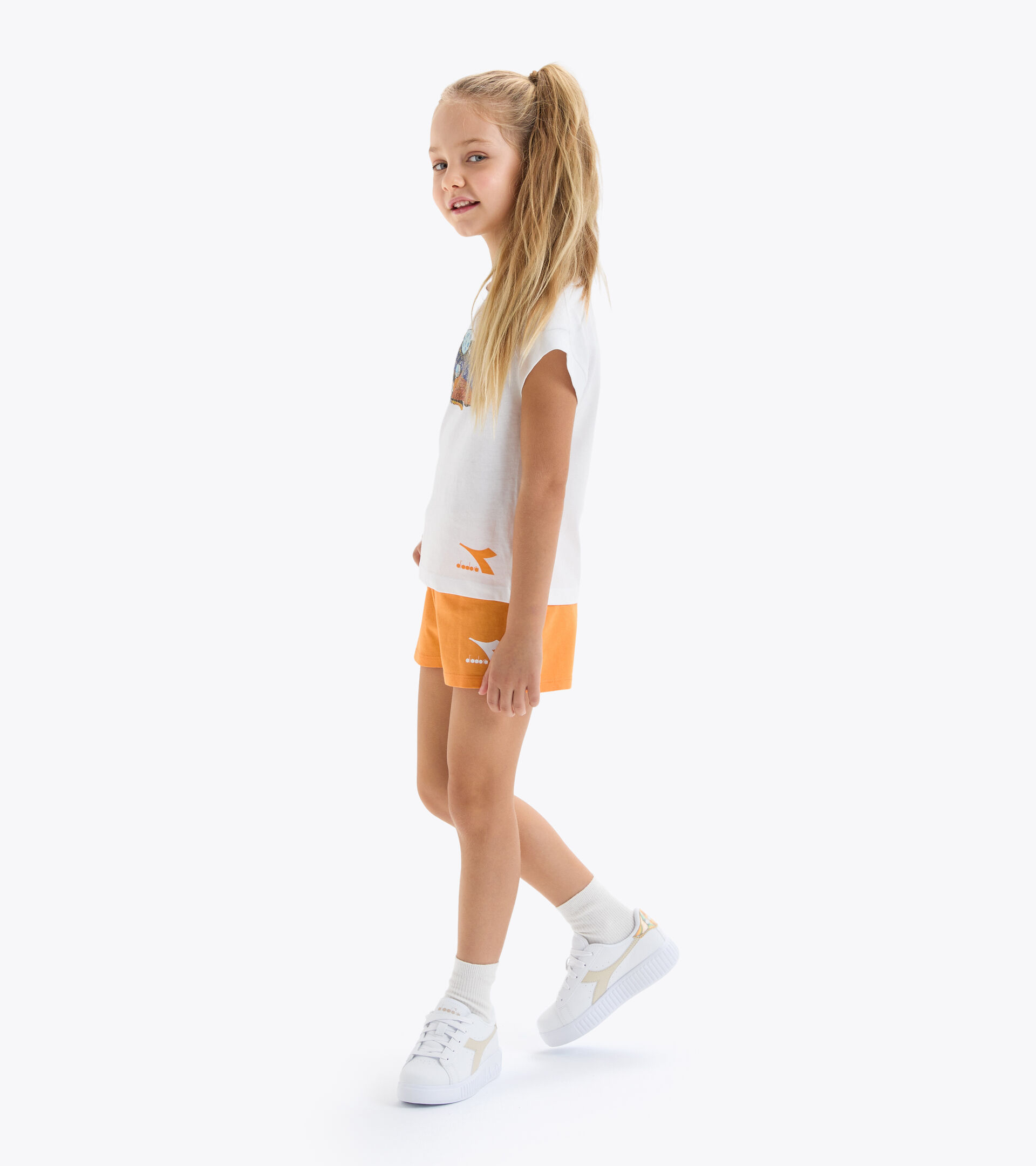 Komplettset - Mädchen JG.SET SS SPORT ART STRAHLEND WEISSE - Diadora