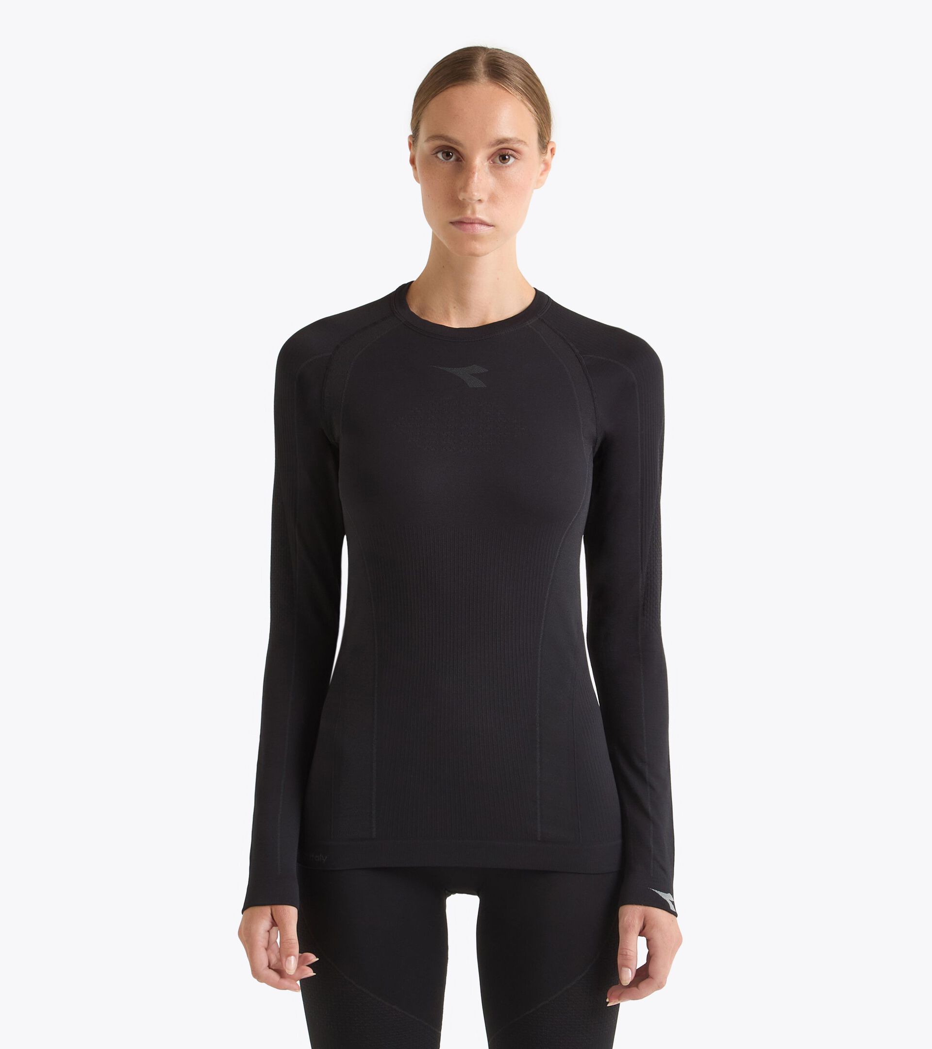 Camiseta t&eacute;cnica Made In Italy de manga larga&sect;Running&sect;Mujer STRATOZERO LS T-SHIRT W NEGRO - Diadora