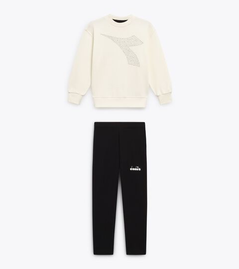 Sports set - Girls JG. SET RHINESTONE TD CREAM /BLACK - Diadora