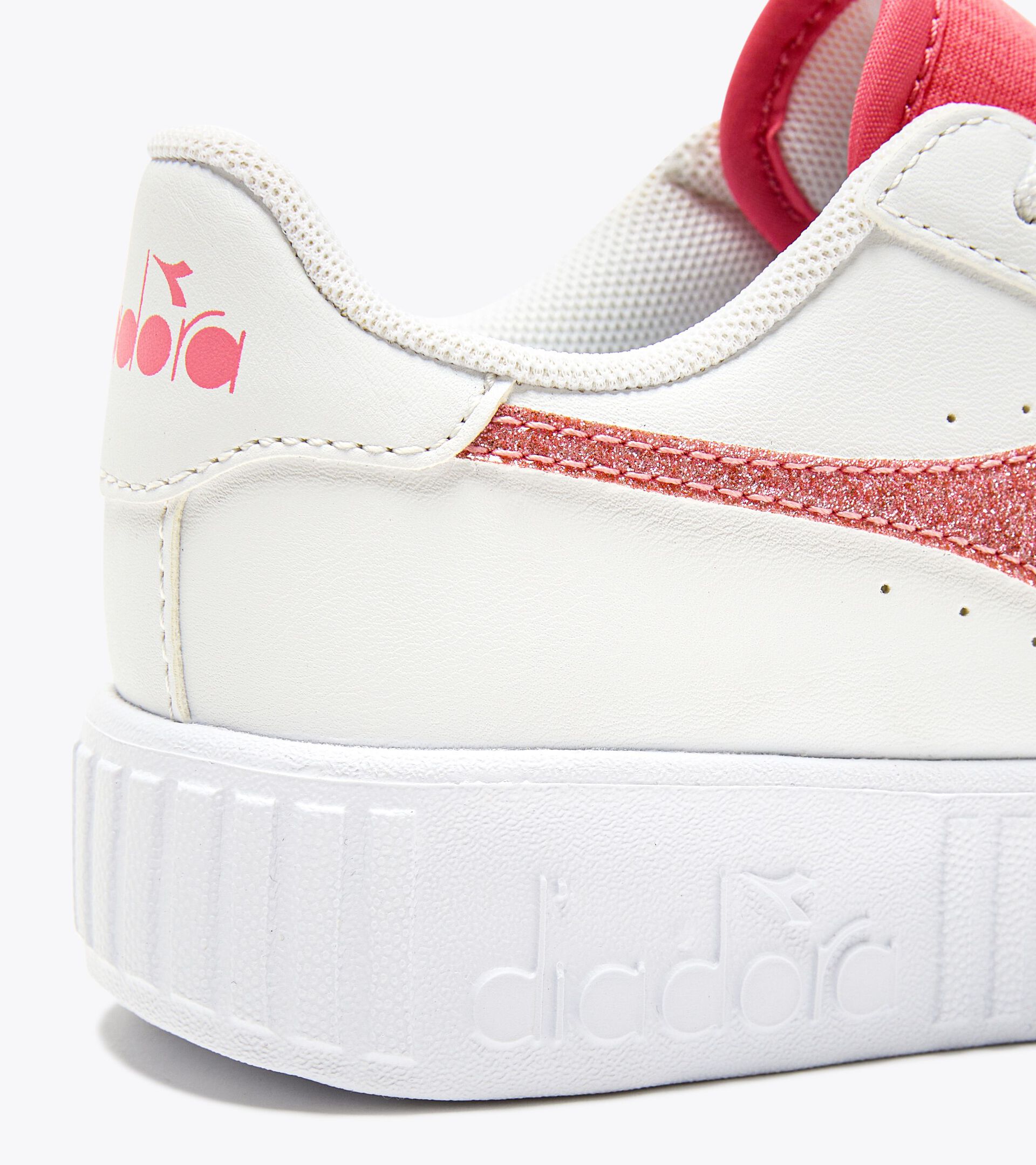 Sports shoes - Kids 4-8 years GAME STEP P LACQUERED PS WHITE/PINK LEMONADE - Diadora