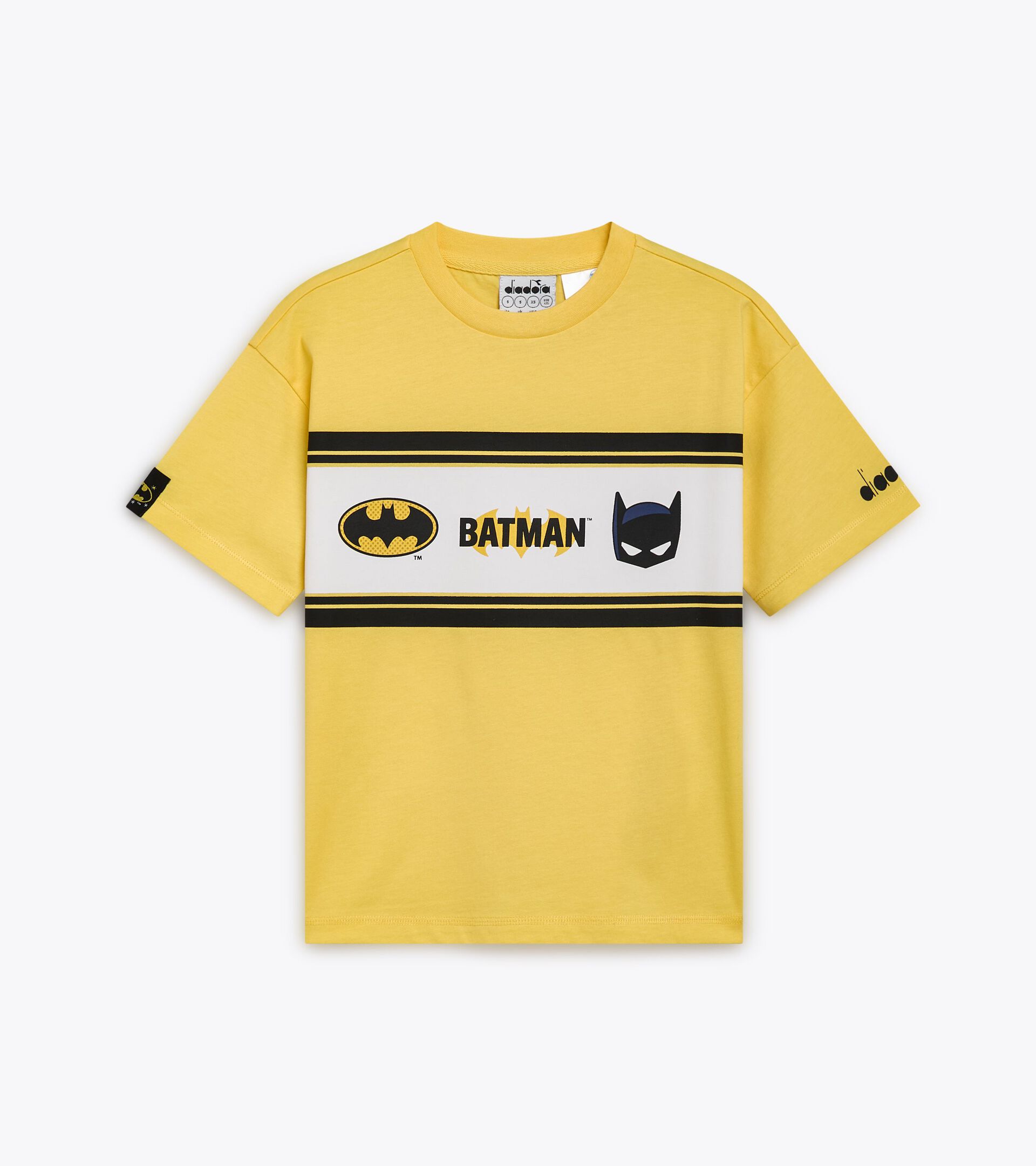 Camiseta superhéroes - Niños y niñas  JU.T-SHIRT SS SUPERHEROES AMARILLO ALAMO TEMBLON OR - Diadora