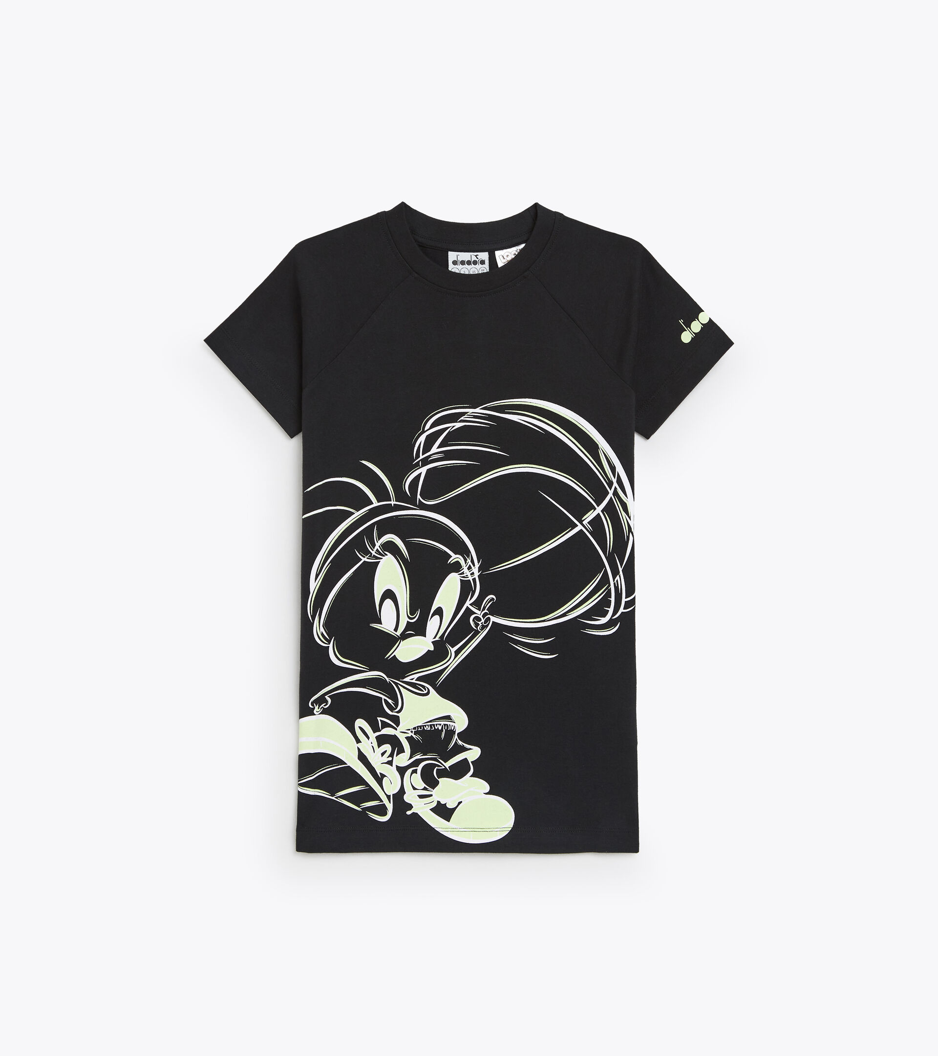 Cotton t-shirt - Girls 
 JG.MAXI T-SHIRT SS WB BLACK - Diadora