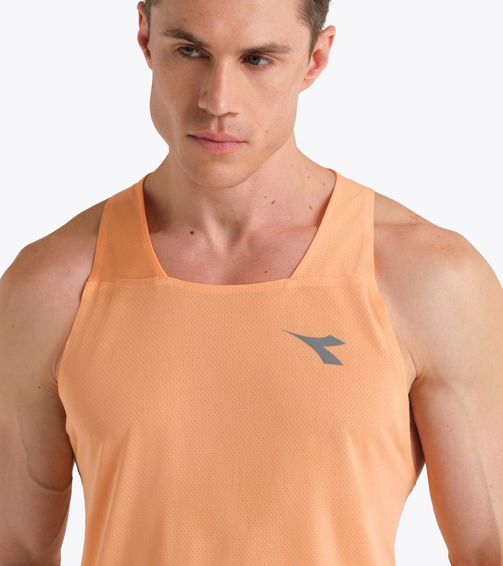 Super Light FIBRAZERO tank  - Running - Men&rsquo;s
 TANK SUPER LIGHT FIBRAZERO PEACH COBBLER - Diadora