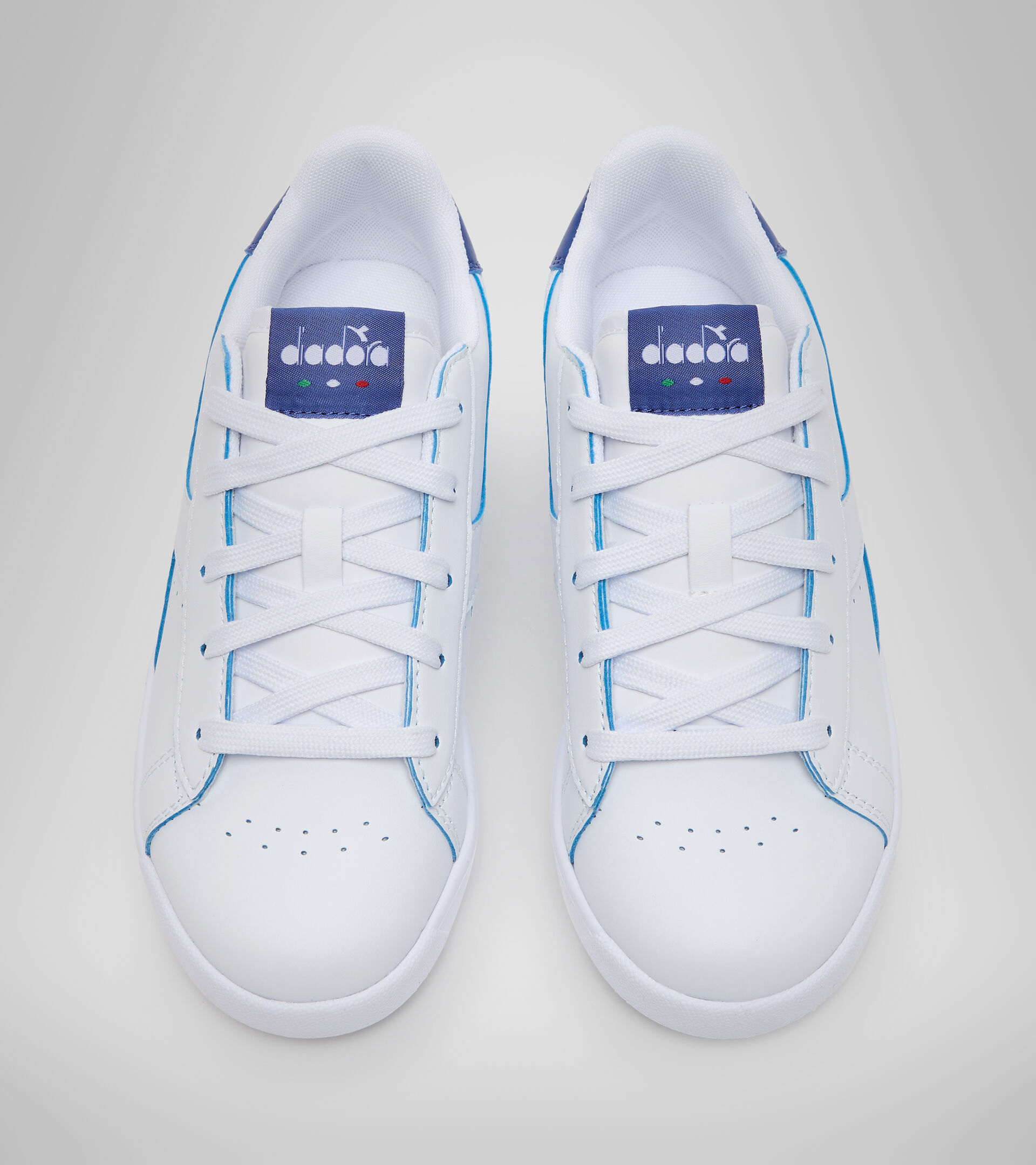 Sports shoes - Youth 8-16 years GAME P SMASH GS WHITE/BLUE EYES - Diadora
