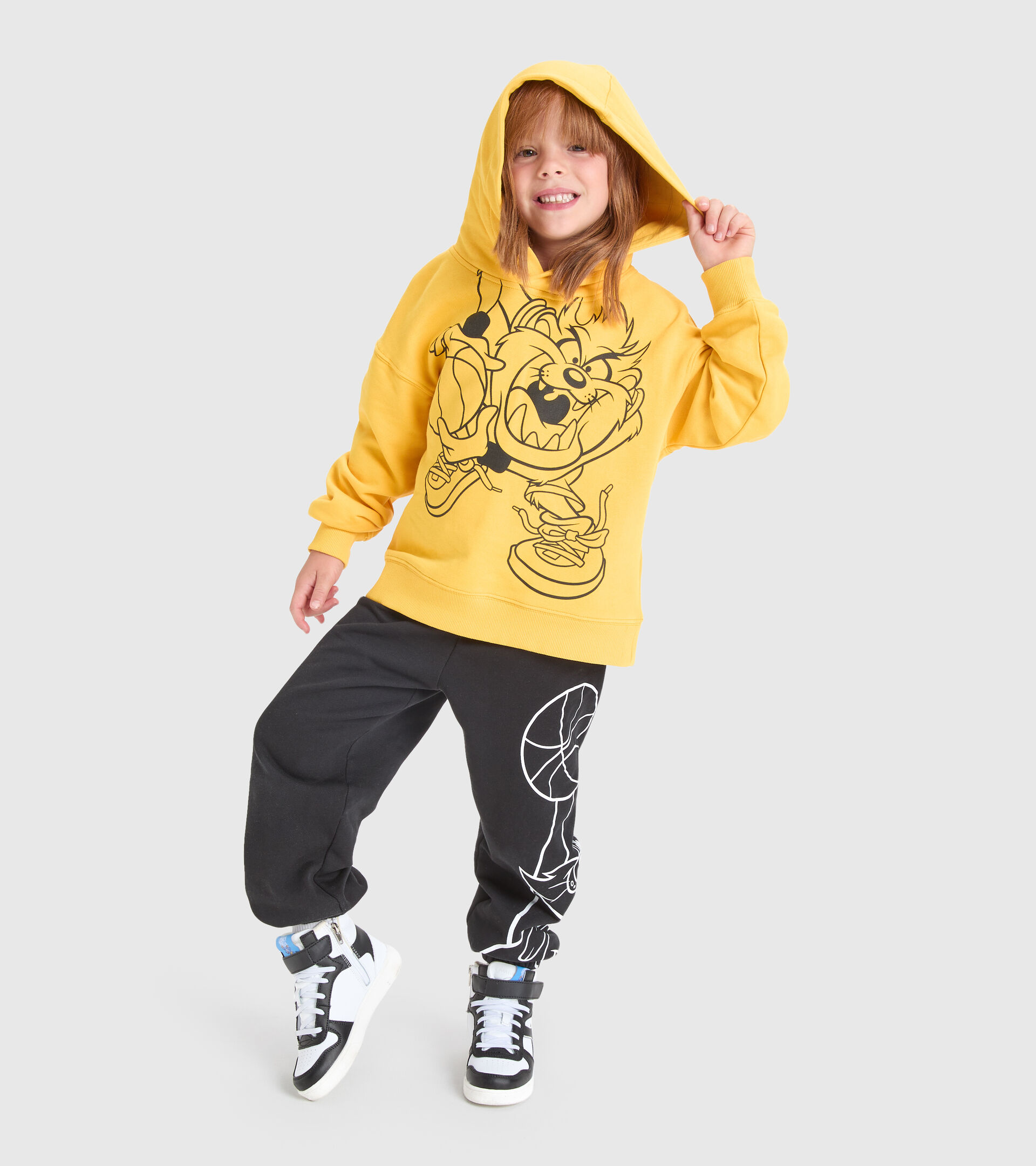 Sudadera con capucha - Niños JU.HOODIE WB AMARILLO ESPECTRO - Diadora