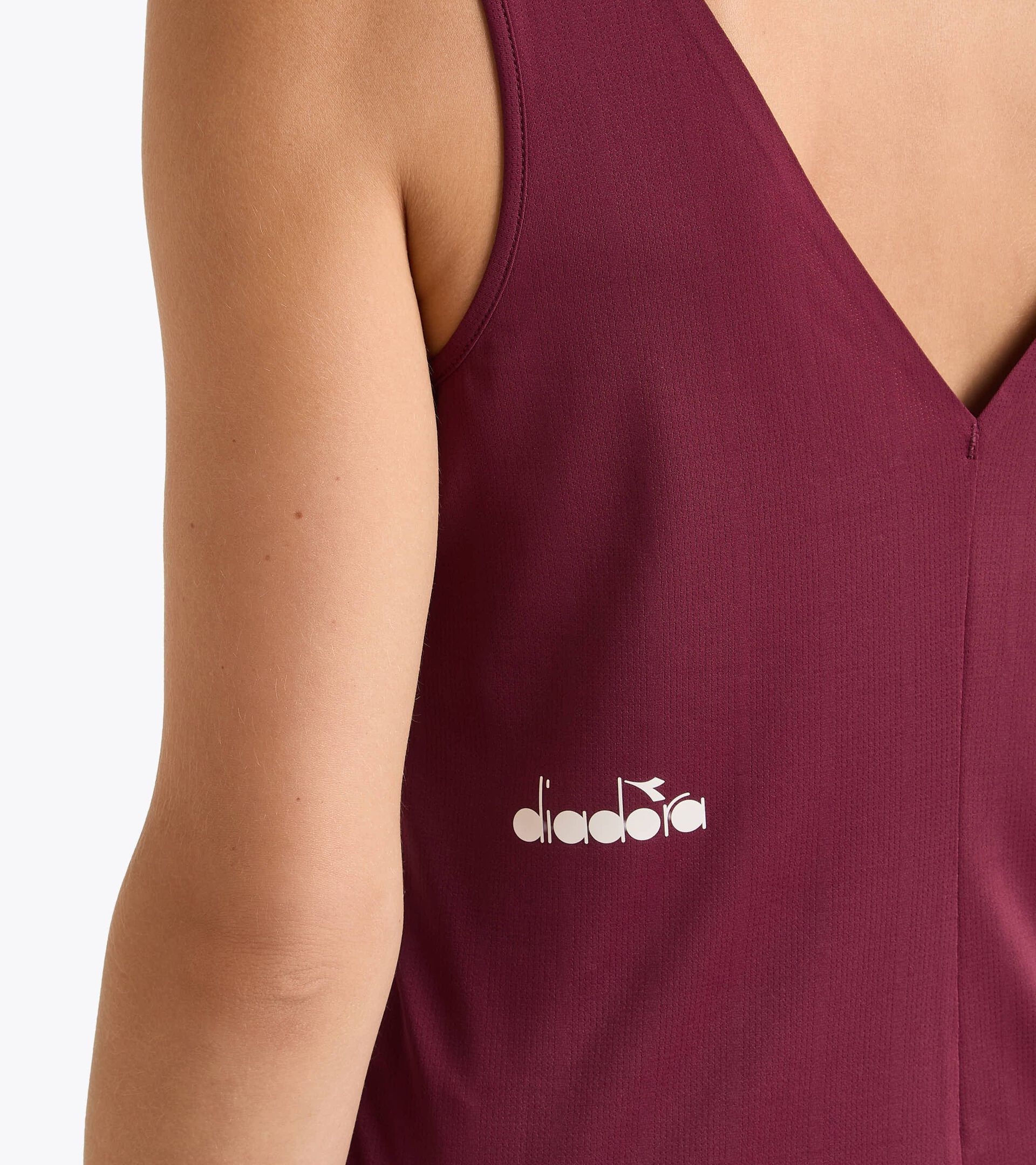Tennis racerback tank top - Competition - Women’s L. TANK ICON MAROON BANNER - Diadora