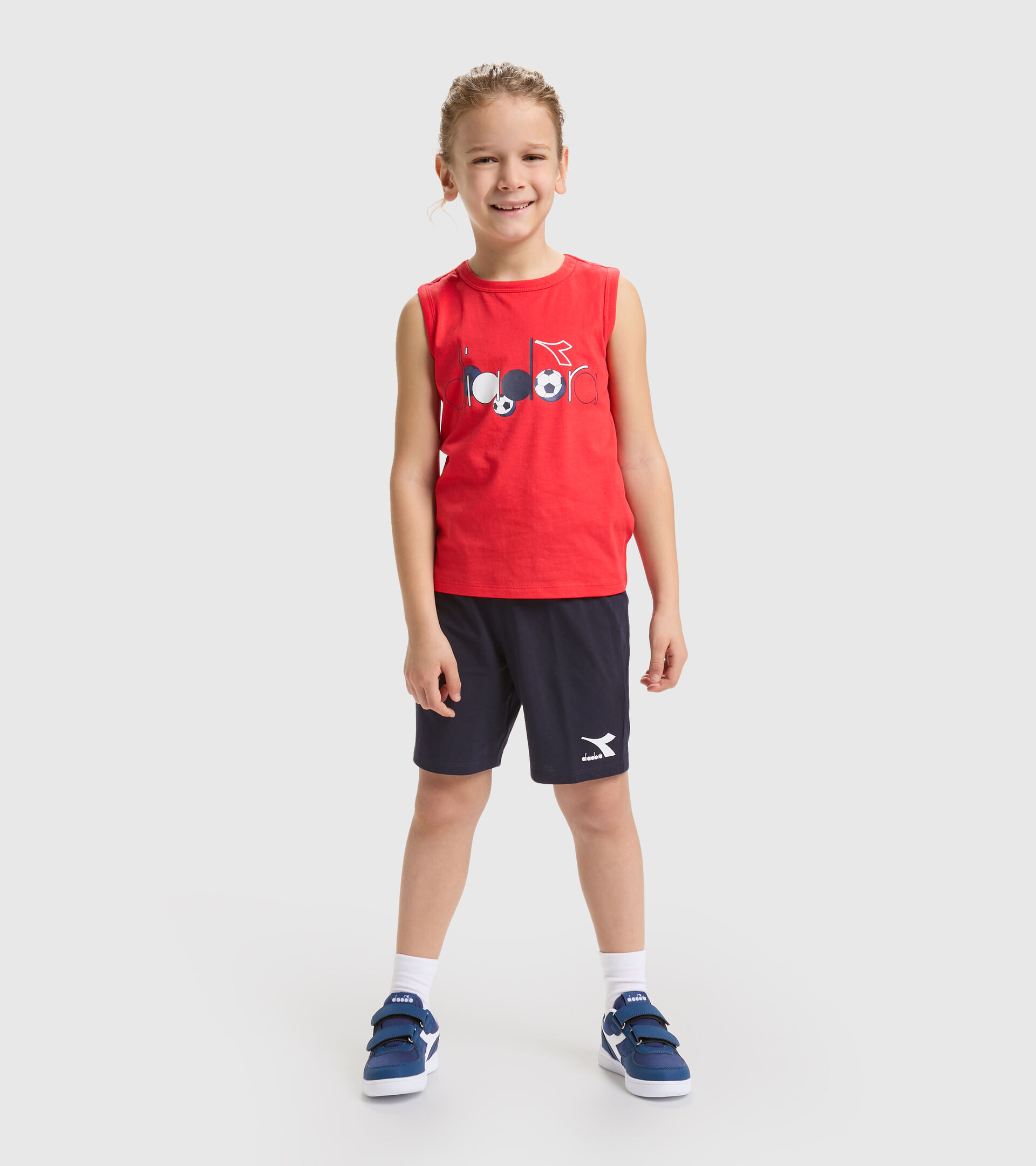 Vest top/shorts set - Boys JB.SET SL KICK POPPY RED - Diadora