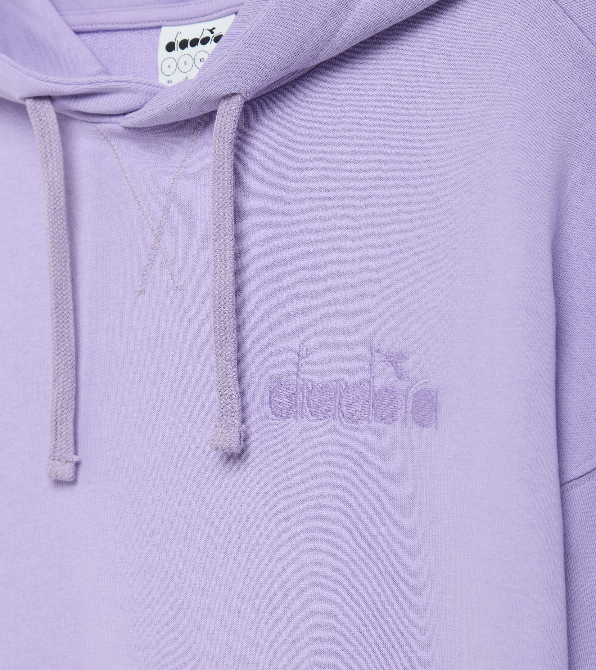 Sudadera de algodón - Mujer L. HOODIE SPW LOGO ROSA PURPURA - Diadora