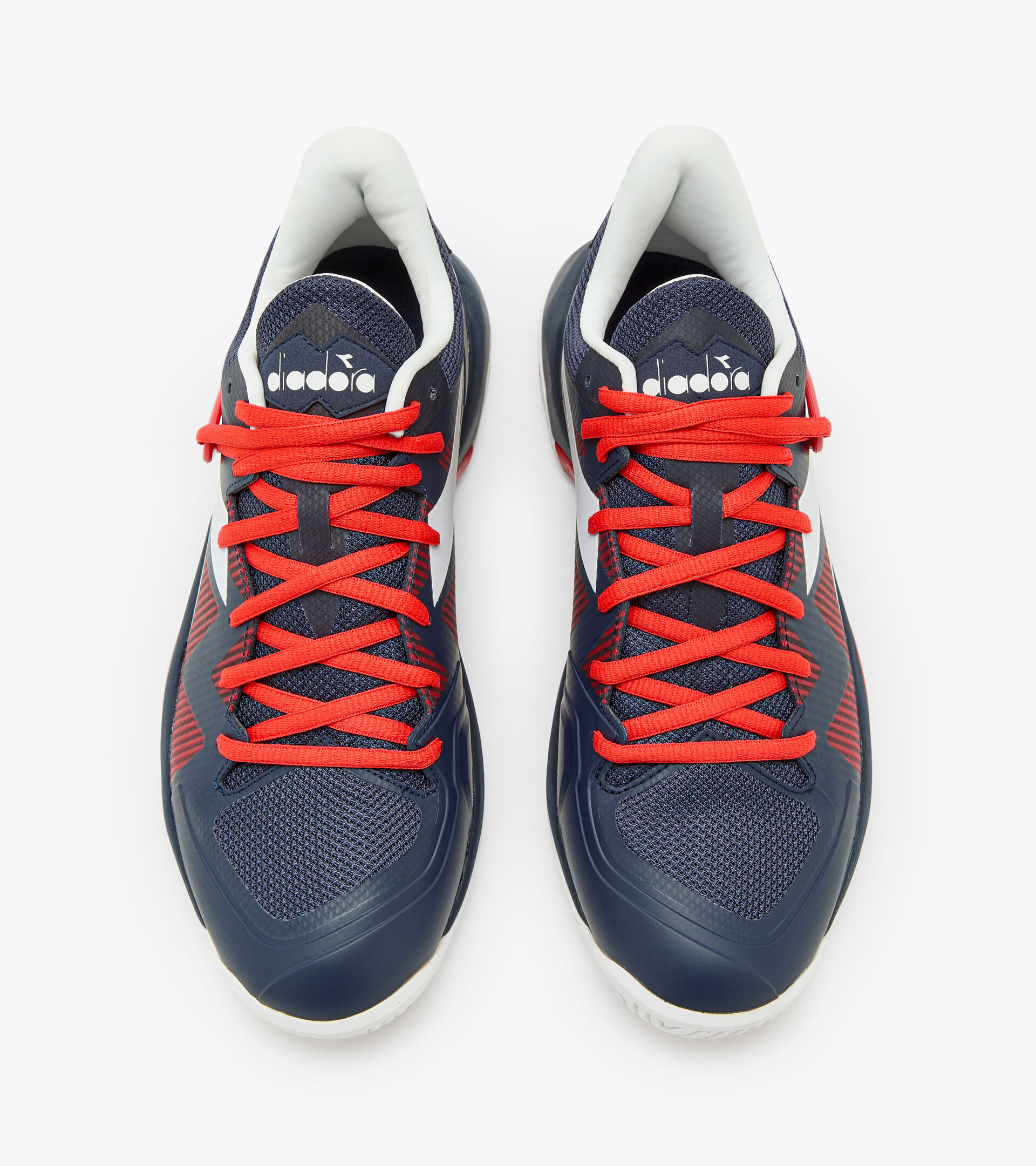 Tennis shoes for hard surfaces or clay - Men B.ICON 2 AG BLUE CORSAIR/WHITE/FIERY RED - Diadora