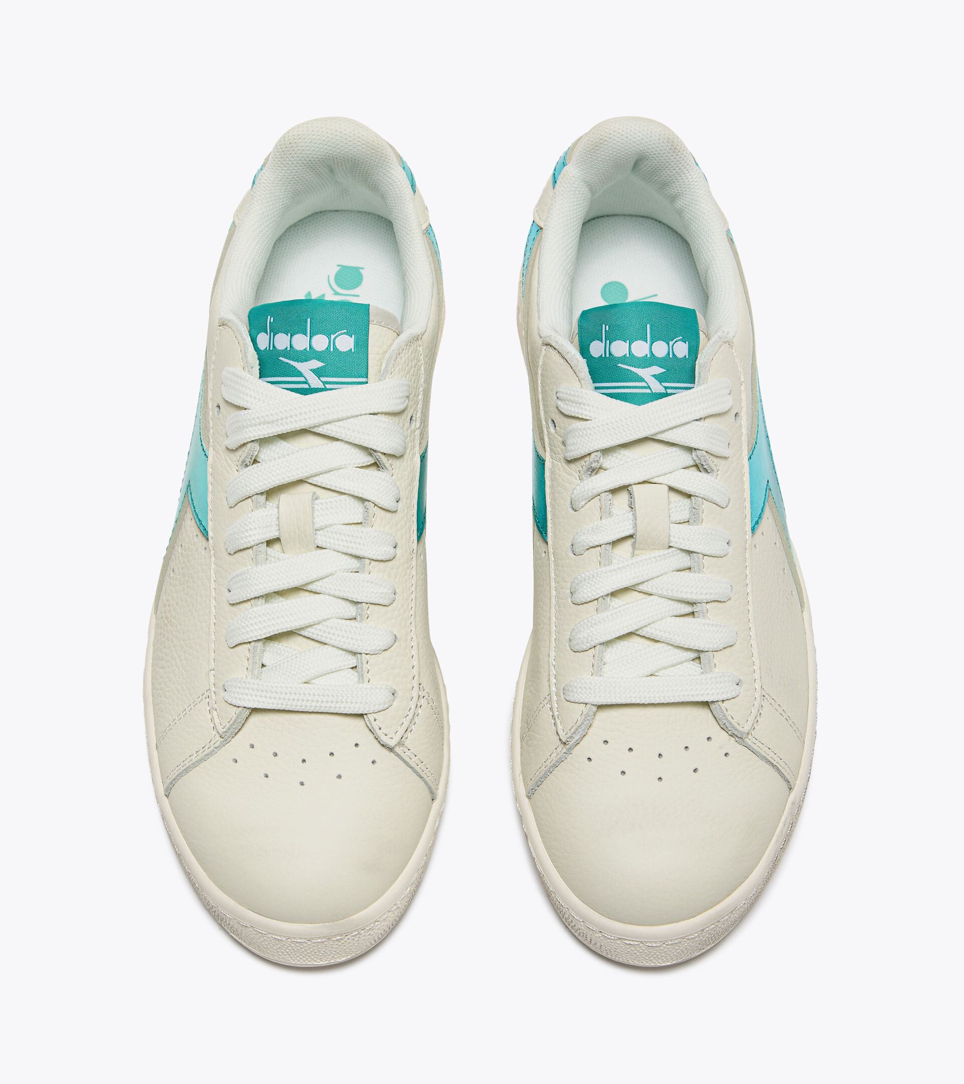 Zapatilla deportiva de piel - Mujer 
 GAME L LOW WAXED METAL WN AZUL TURQUESA - Diadora