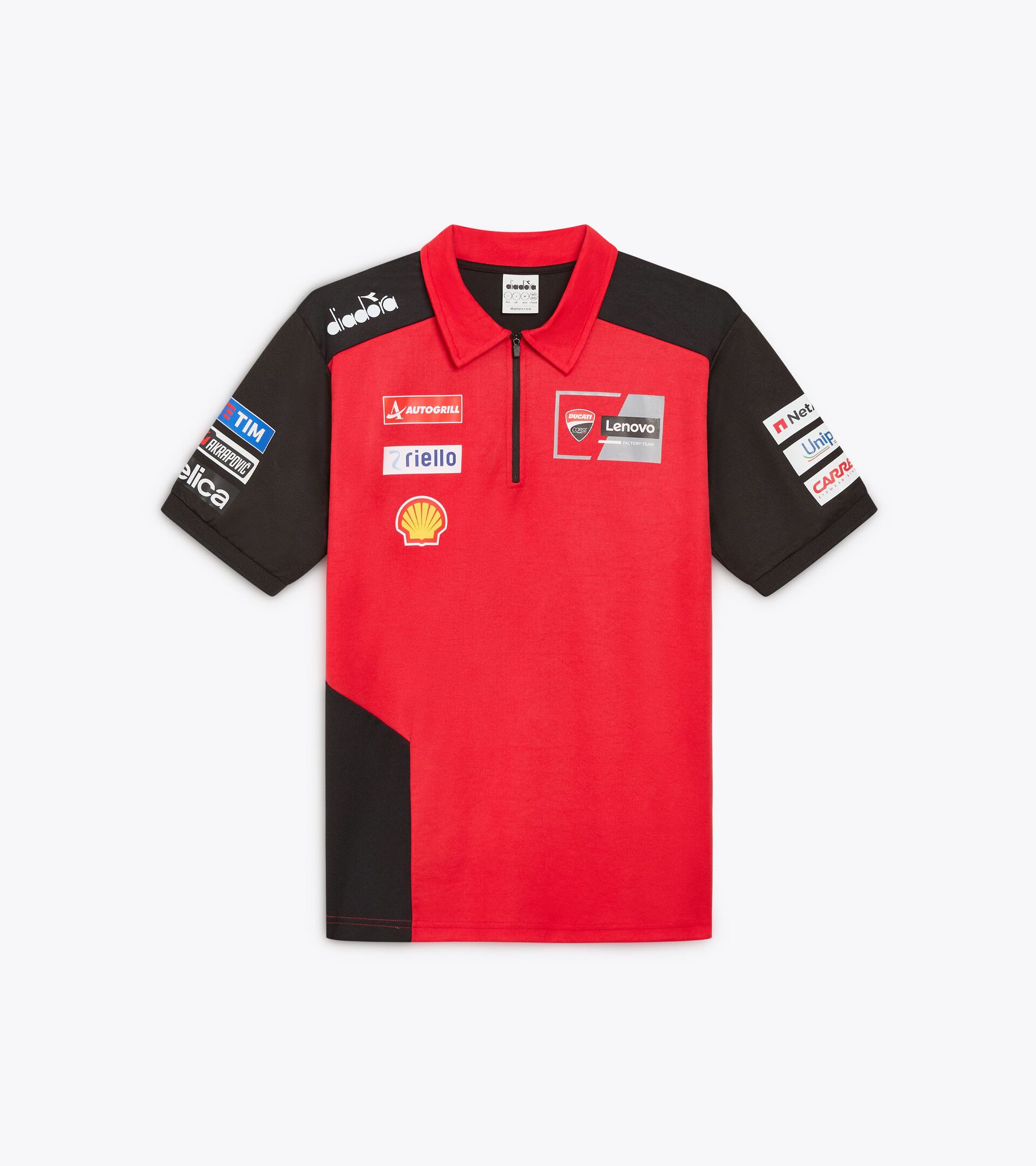 Polo Shirt Replik Ducati MotoGP 2025 - Herren POLO DUCATI REPLICA MGP25 DUCATI MGP ROT/SCHWARZ - Diadora