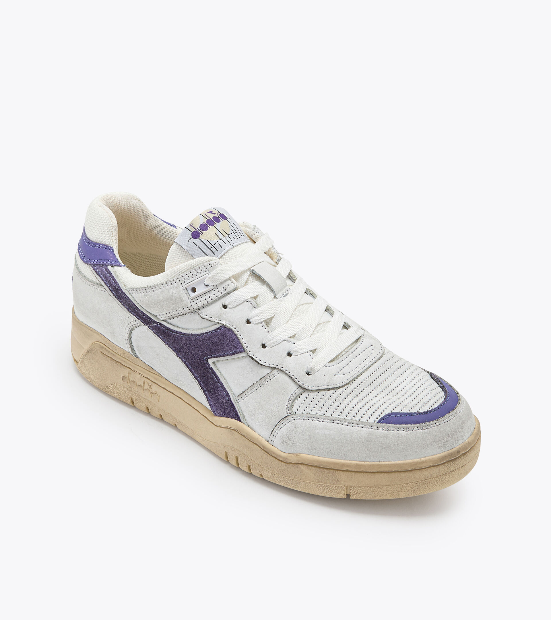 Heritage shoe - Unisex B.560 USED WHITE/VIOLET IRIS - Diadora