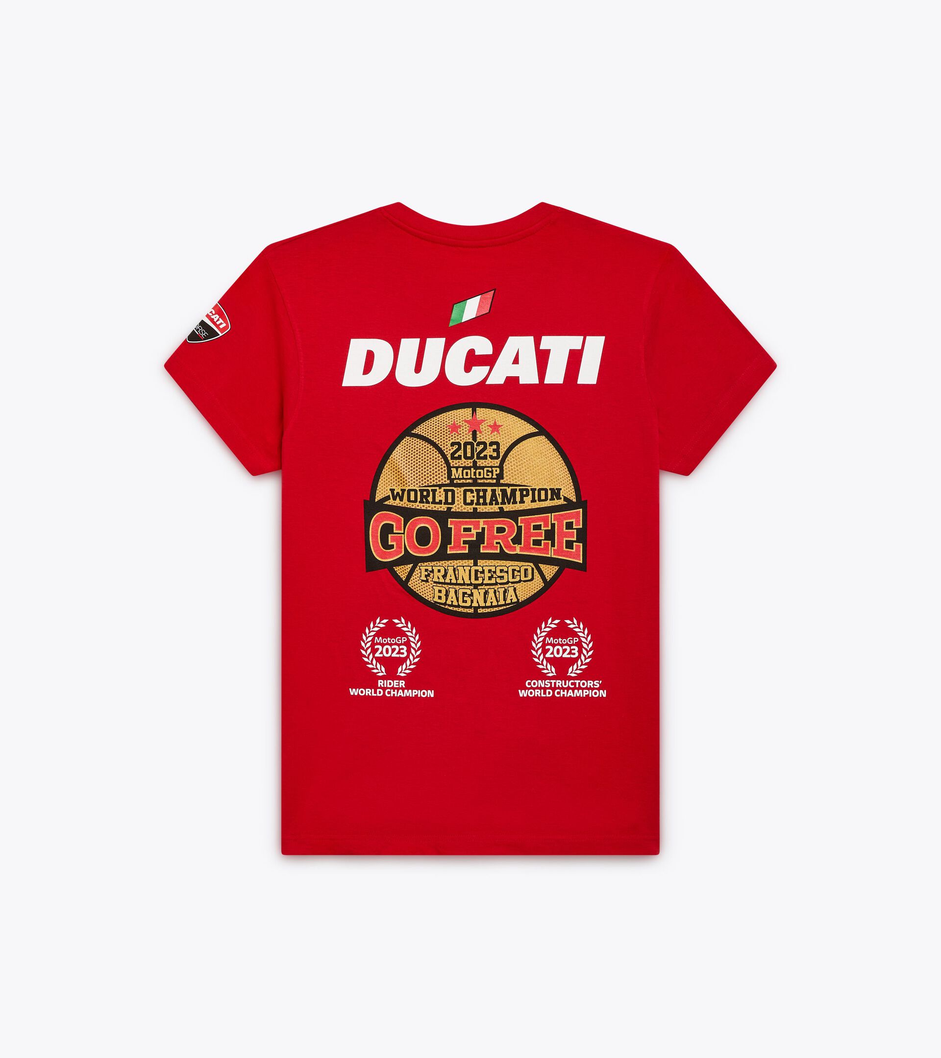 Camiseta conmemorativa | diadora X Ducati Corse  T-SHIRT DUCATI CAMPIONE MGP23 DUCATI MGP ROJO/NEGRO - Diadora