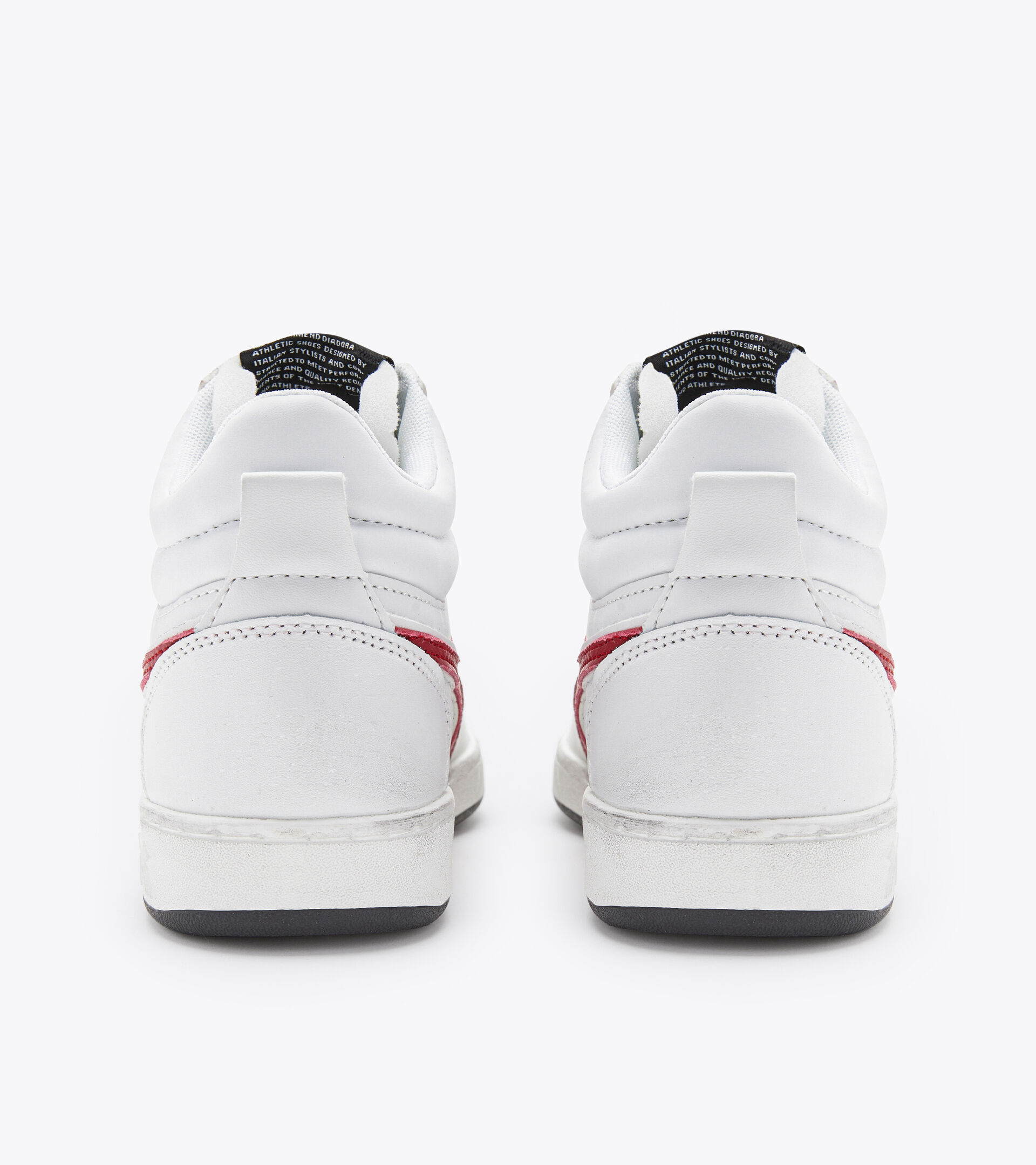 Sporty sneakers - Unisex MAGIC BASKET DEMI ICONA WHITE/CHILI PEPPER - Diadora