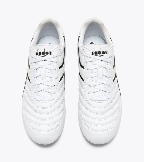 BRASIL R LPU, WHITE/BLACK Calcio boots for firm ground - Men's BRASIL R LPU WHITE/BLACK - Diadora