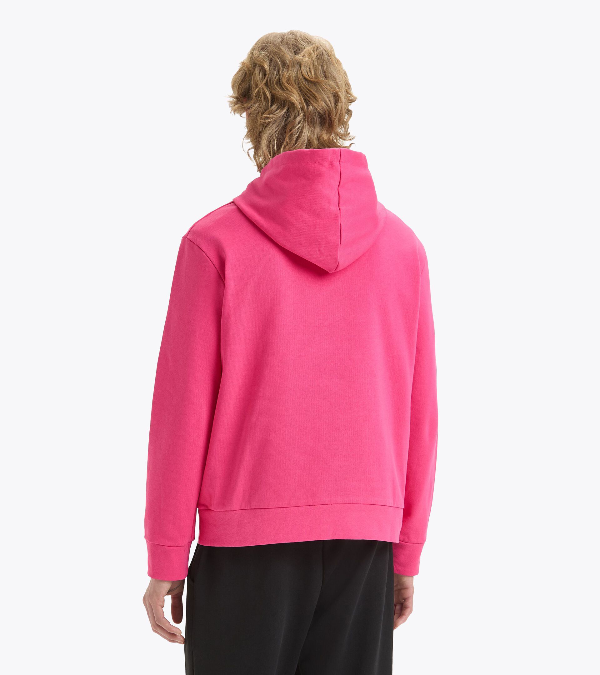 Sporty hoodie - Made in Italy - Gender Neutral HOODIE LOGO PINK SORBET - Diadora