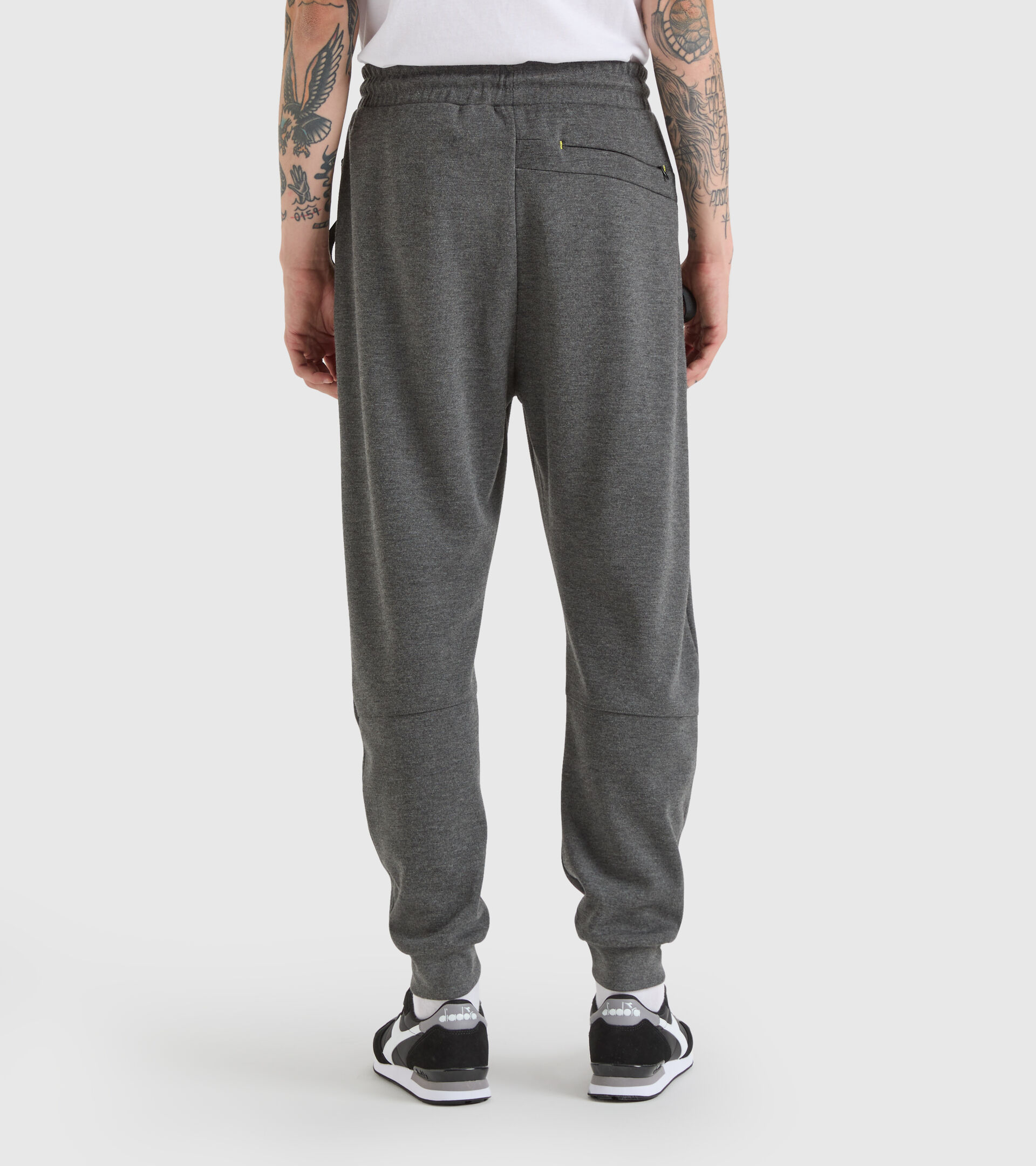 Polyester and viscose joggers - Men’s JOGGER PANT URBANITY DARK GULL GRAY MELANGE - Diadora