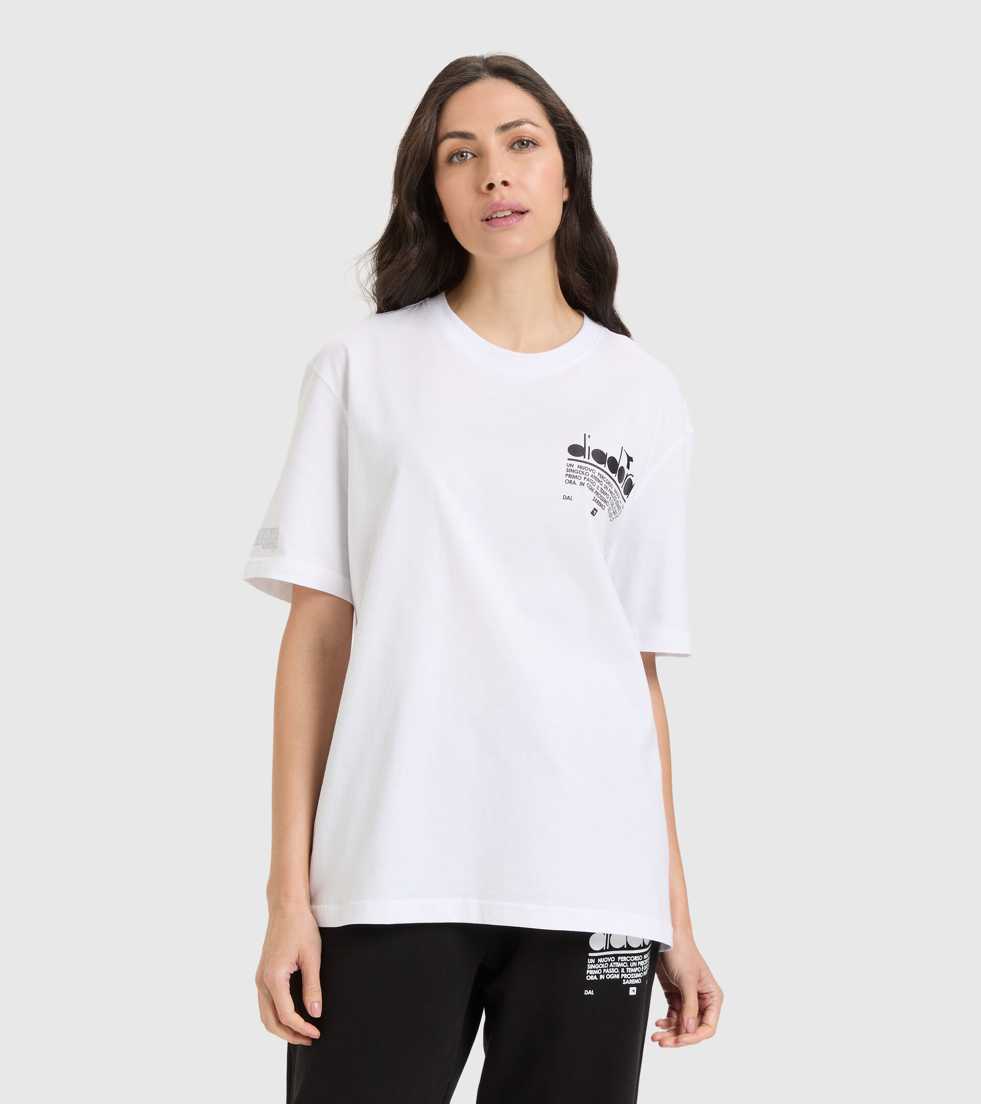 Organic cotton t-shirt - Unisex T-SHIRT SS MANIFESTO OPTICAL WHITE - Diadora