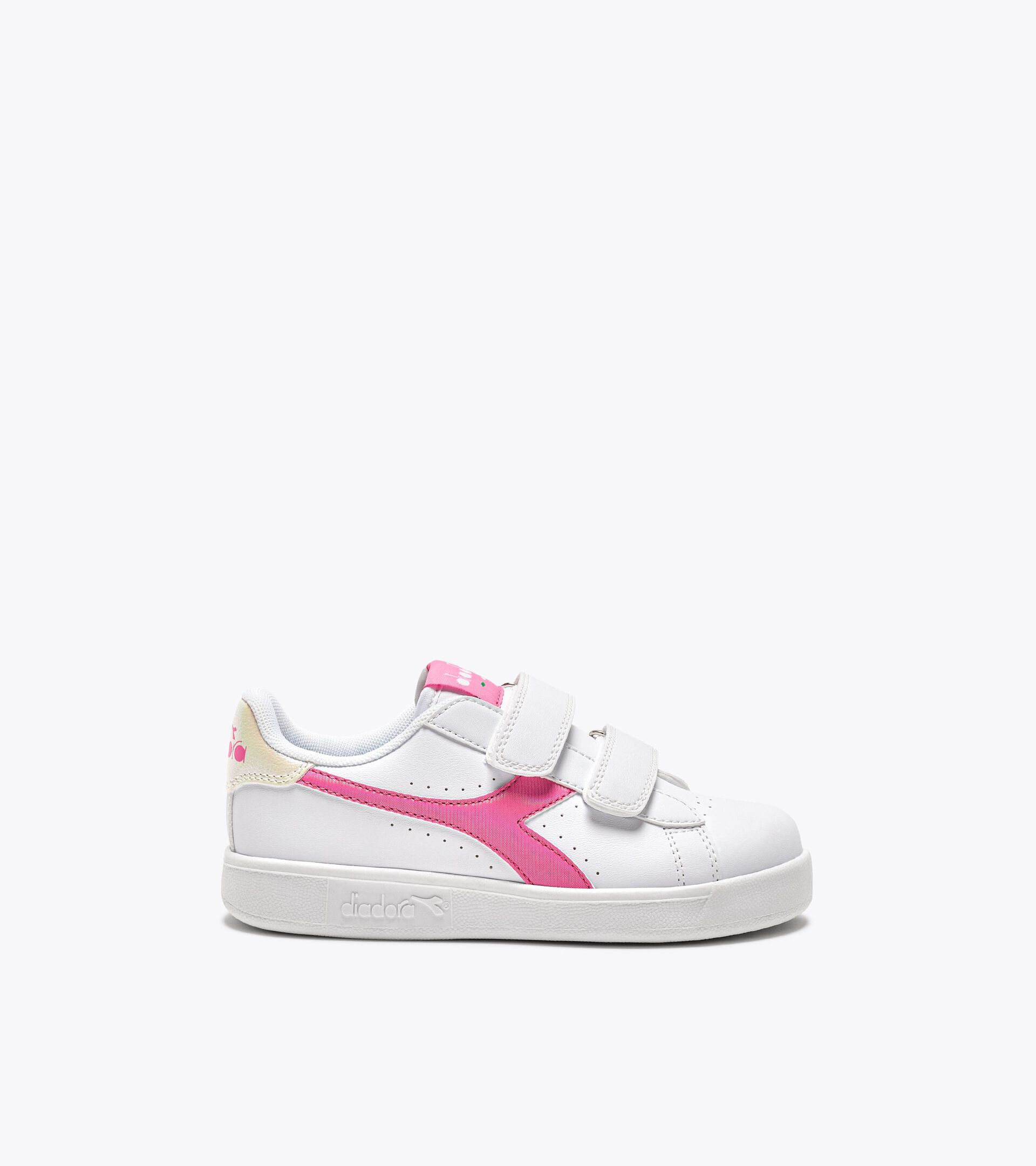 Sports shoes - Kids 4-8 years GAME P PS GIRL WHITE/PINK CARNATION - Diadora