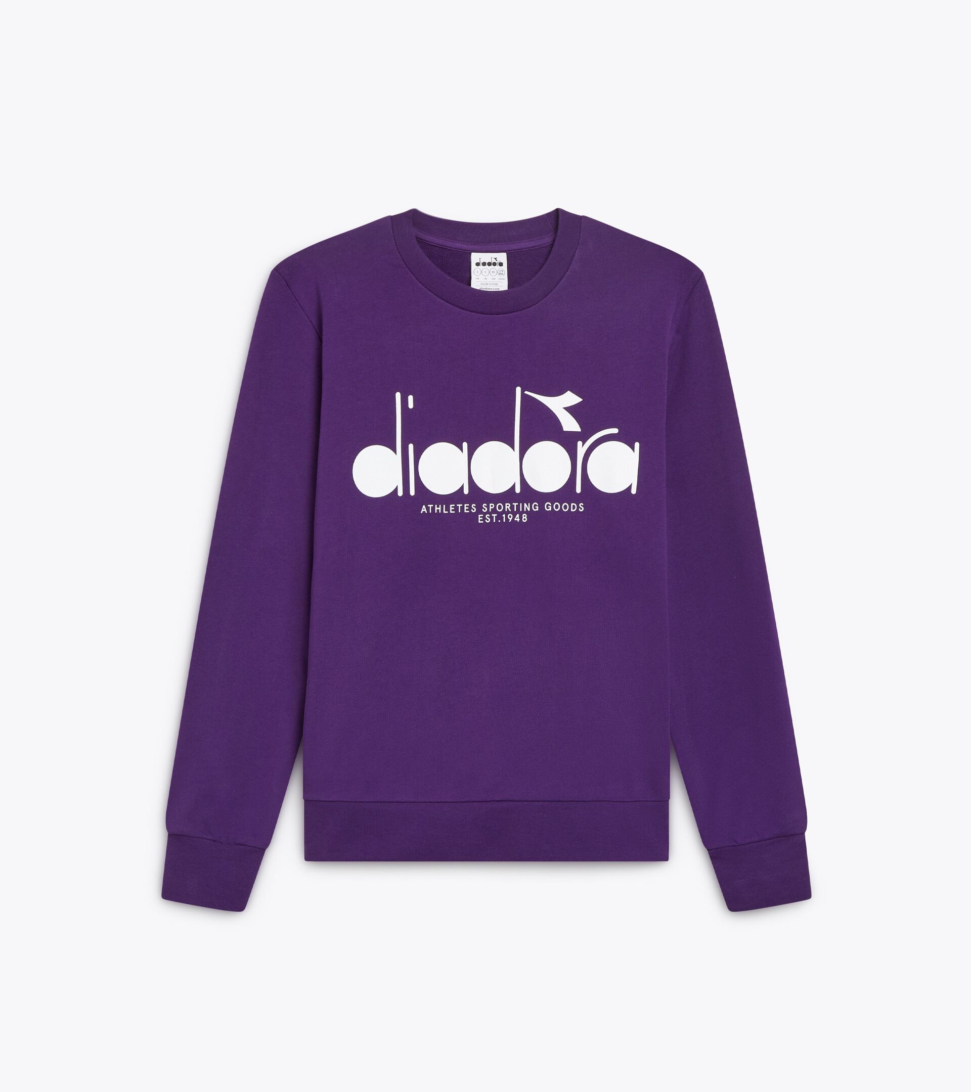 Cotton crewneck - All-Gender SWEATSHIRT CREW LOGO VIOLET JEWEL - Diadora