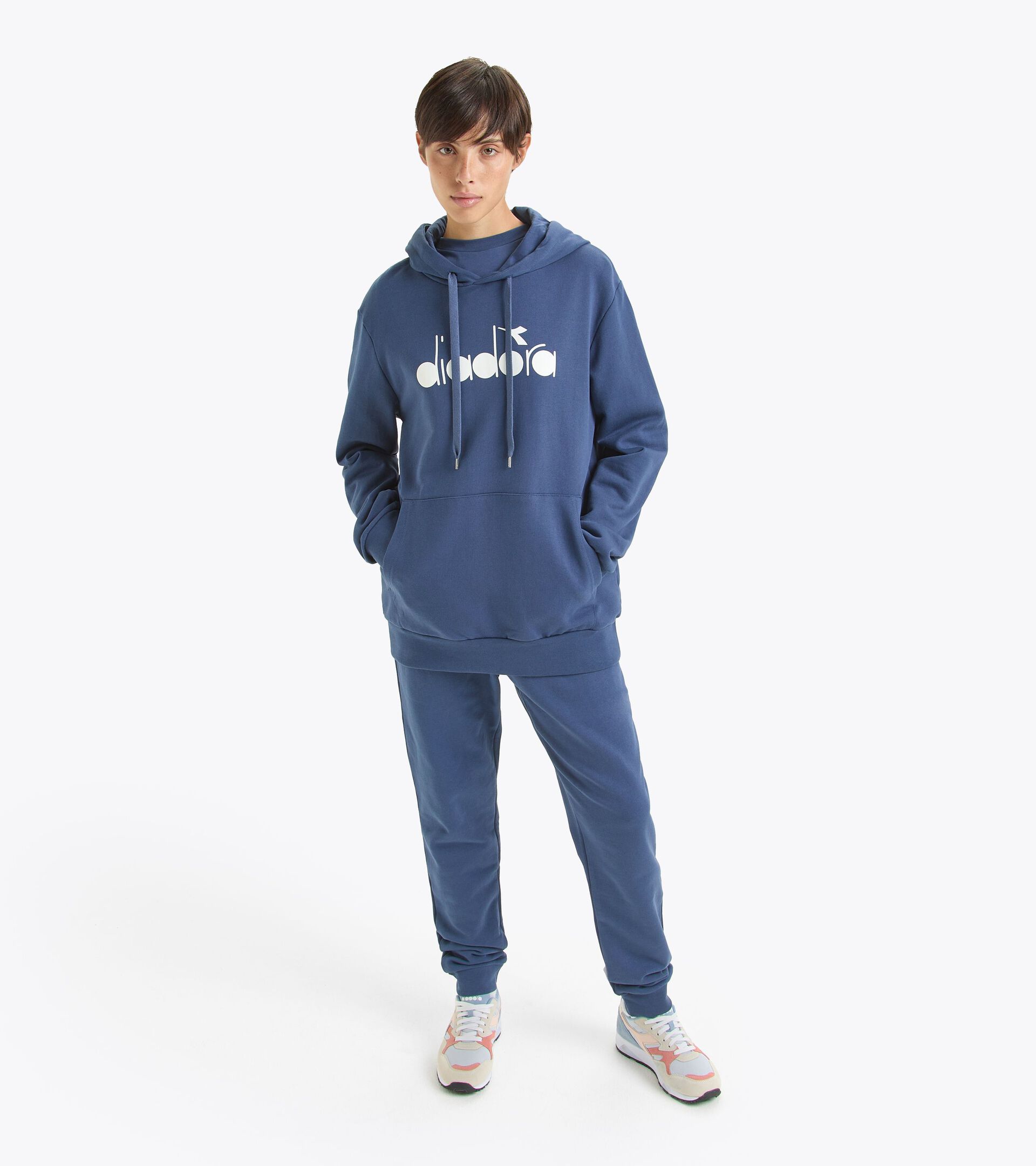 Sportliches Sweatshirt mit Kapuze - Made in Italy - Gender Neutral HOODIE LOGO OCEANA - Diadora