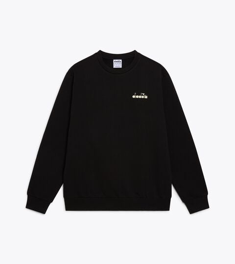 Jersey Sweatshirt - Regular fit - Men&rsquo;s LOGO CREW SWEATSHIRT (FT) BLACK - Diadora