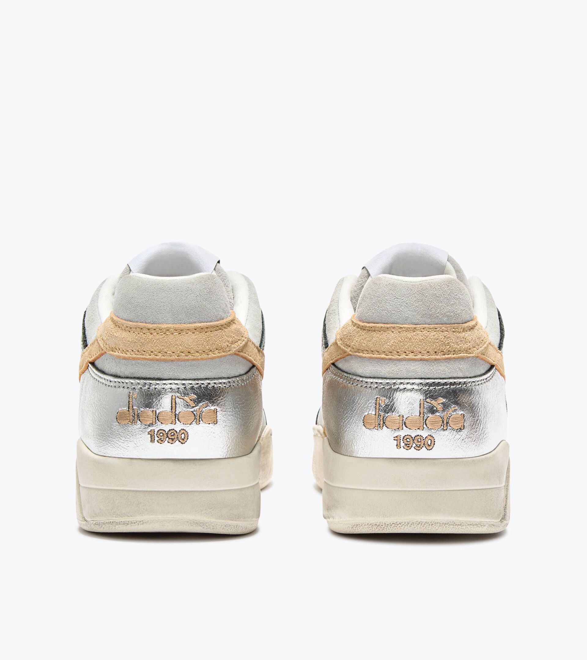 Sneakers Heritage en cuir lamé - Pour tous les genres B.560 METAL S USED GRIS VIOLET - Diadora