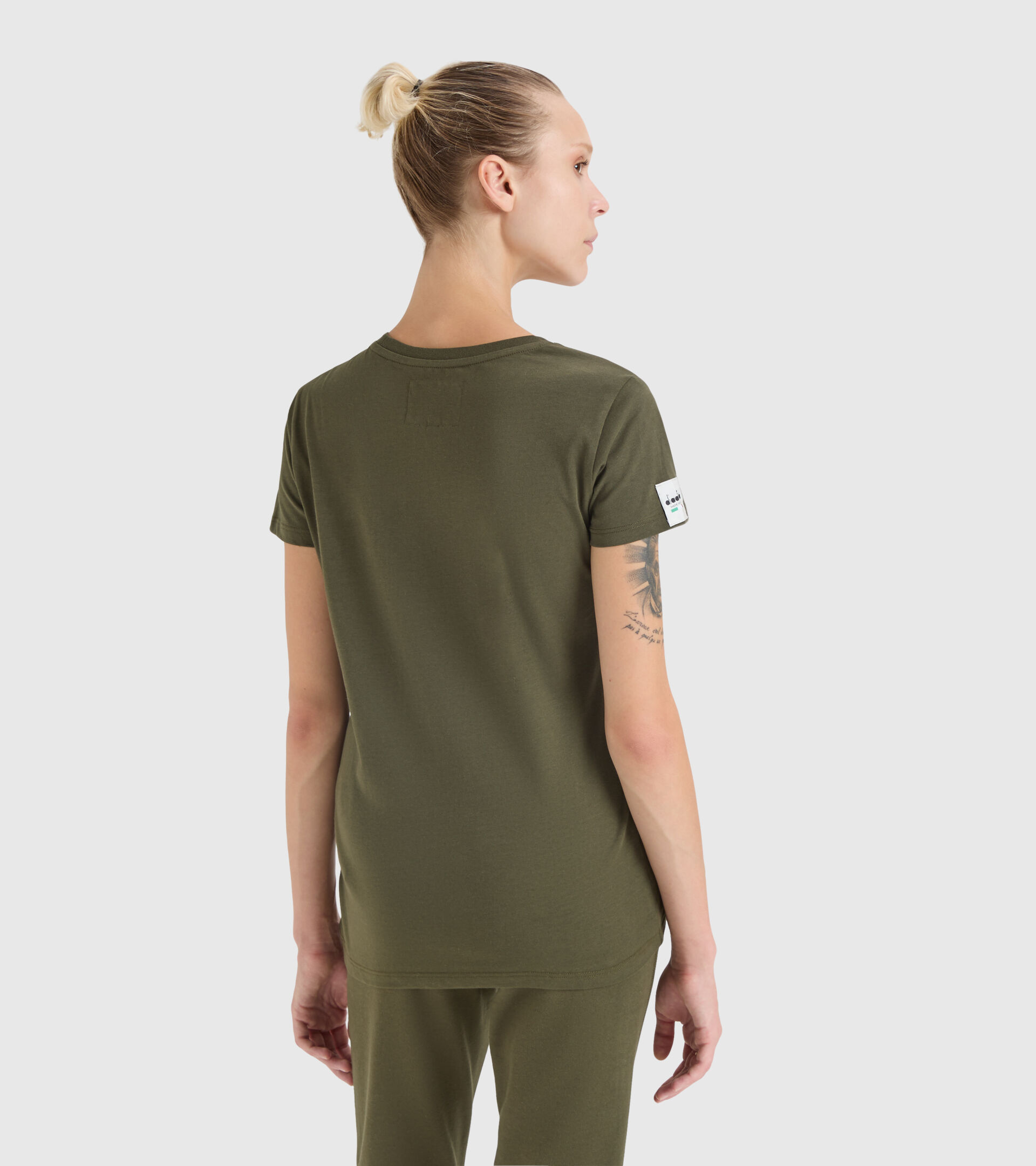 Cotton T-shirt - Made in Italy - Women L. T-SHIRT SS MII GREEN MILITARY - Diadora