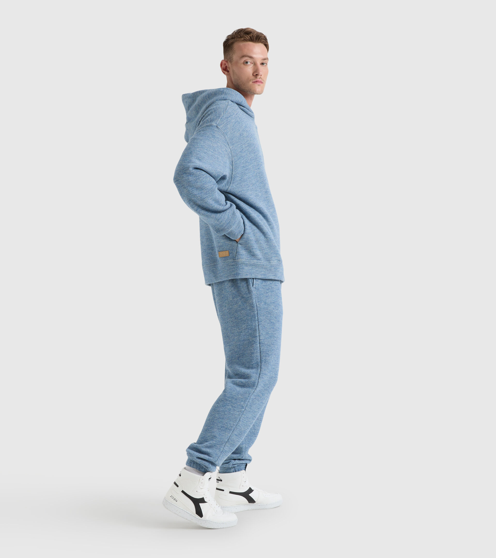 Felpa con cappuccio - Unisex HOODIE MANIFESTO 2030 MELANGE BLU BIZANTIONO - Diadora