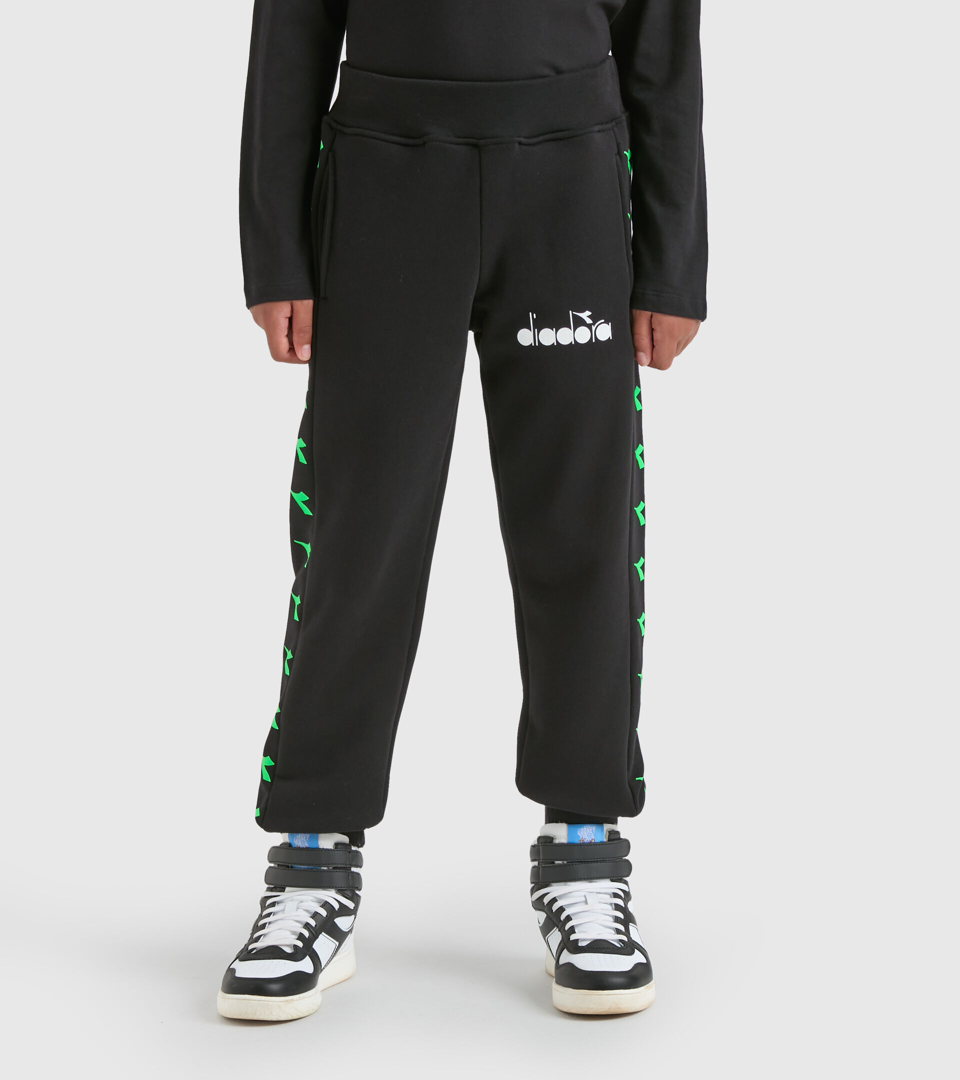 Sporthose mit Logo - Jungen JB.PANTS CUFF D SCHWARZ - Diadora