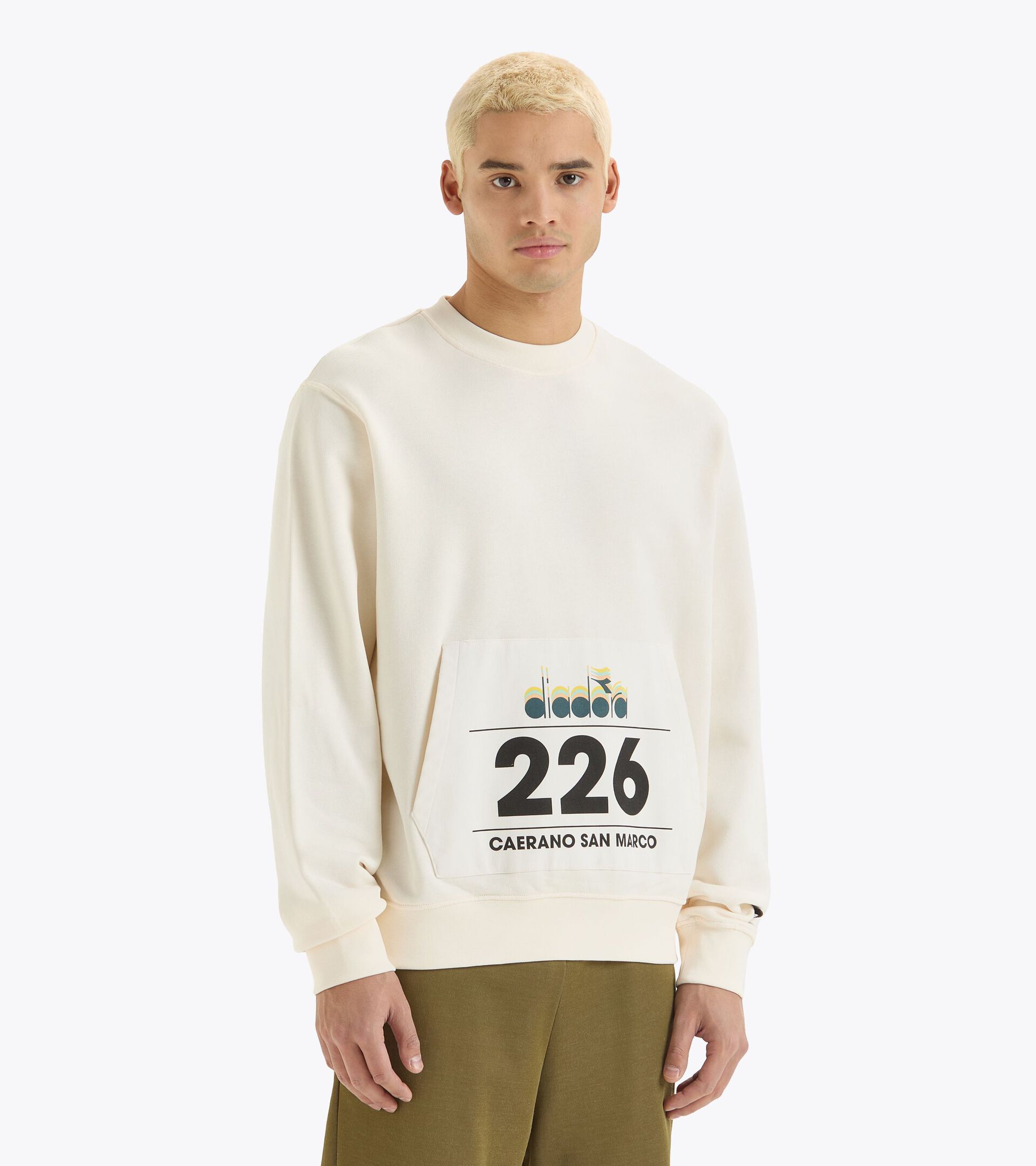 Crewneck sweatshirt - Gender Neutral SWEATSHIRT CREW G.D. 1984 (226) WHISPER WHITE - Diadora