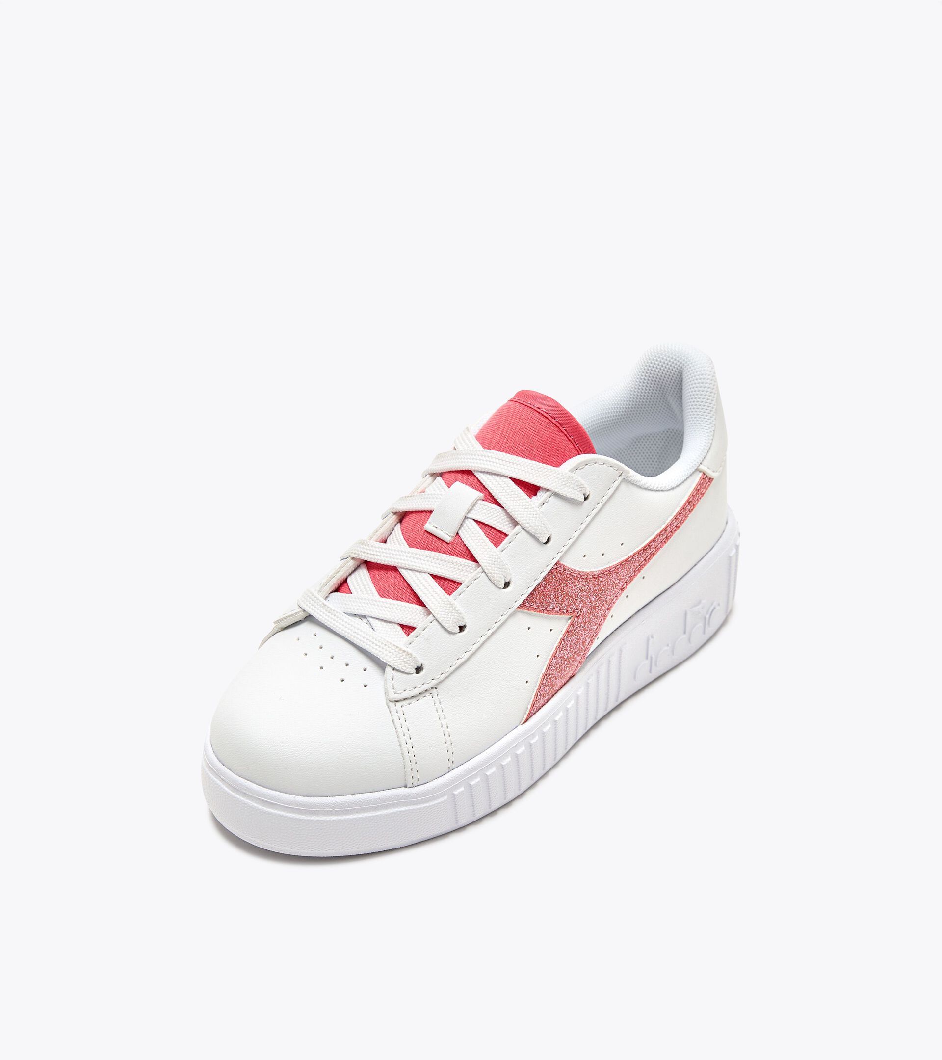 Chaussures de sport - Garçon 4-8 ans GAME STEP P LACQUERED PS BLANC/ROSE CITRON PRESSE - Diadora