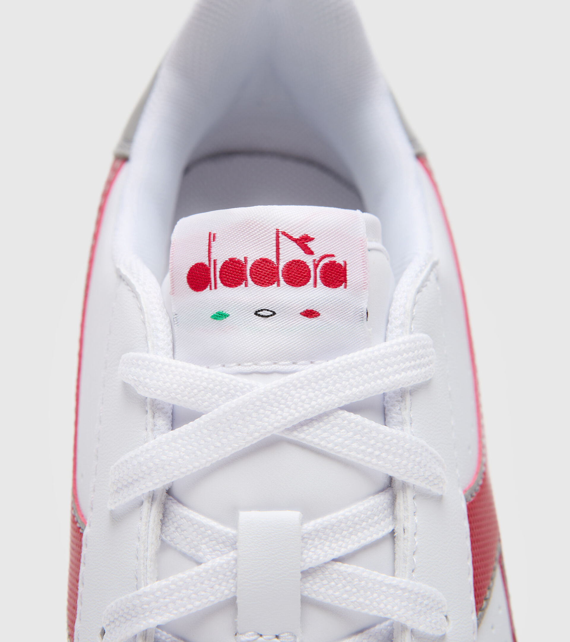Sports shoes - Youth 8-16 years GAME P GS WHITE/TANGO RED - Diadora