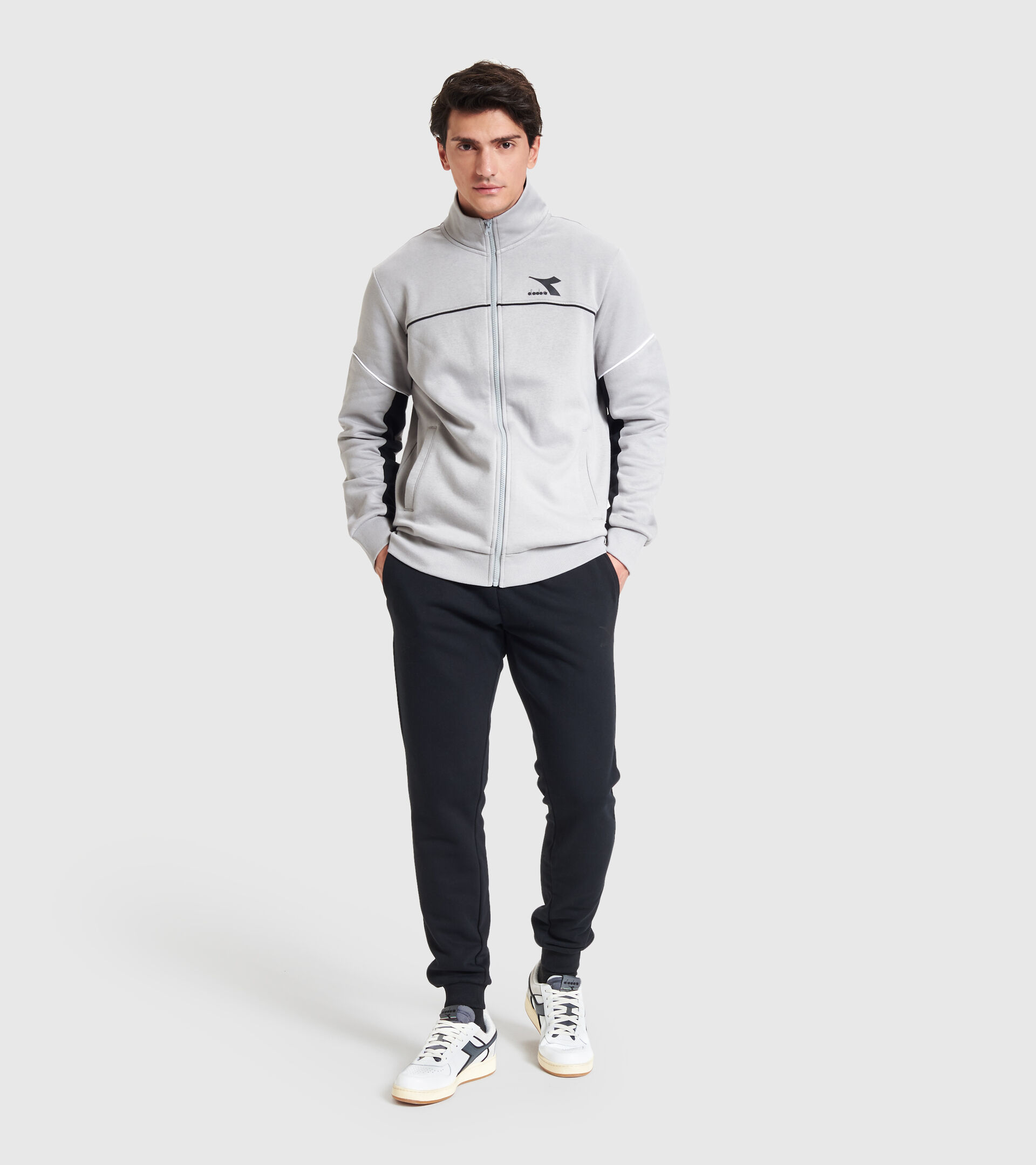 Tracksuit - Men TRACKSUIT FZ CORE GRAY MOUSE - Diadora