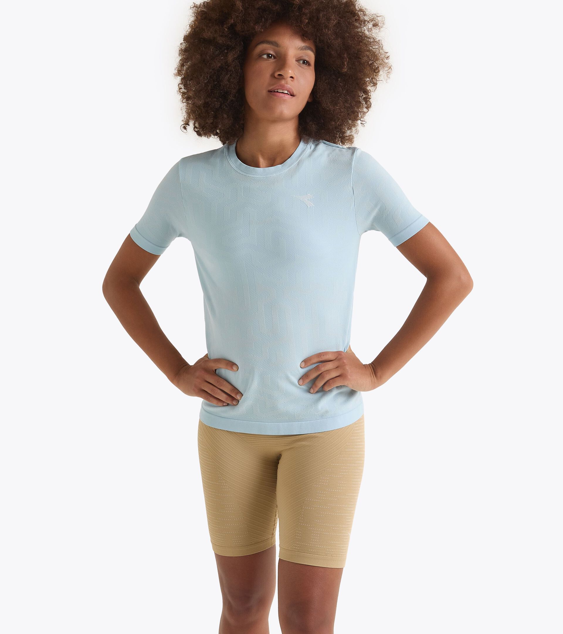 Camiseta térmica - Running - Mujer L. SS T-SHIRT STRATOUNO AZUL CORYDALIS - Diadora
