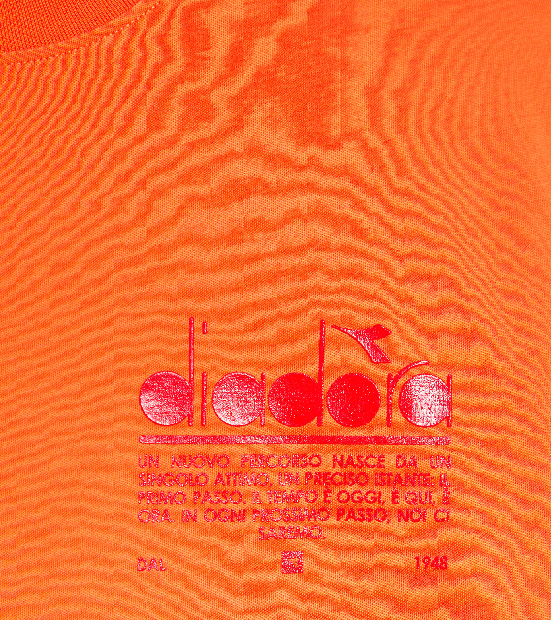 Organic cotton t-shirt - Unisex T-SHIRT SS MANIFESTO VERMILLION ORANGE - Diadora