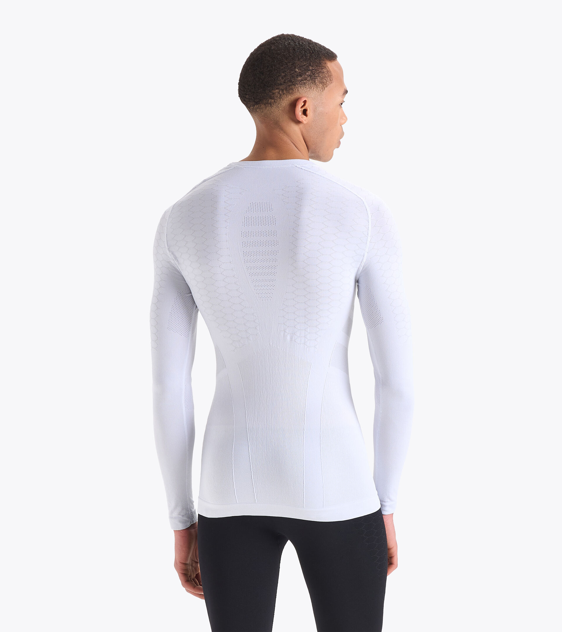 Long-sleeved training t-shirt - Men LS T-SHIRT ACT OPTICAL WHITE - Diadora