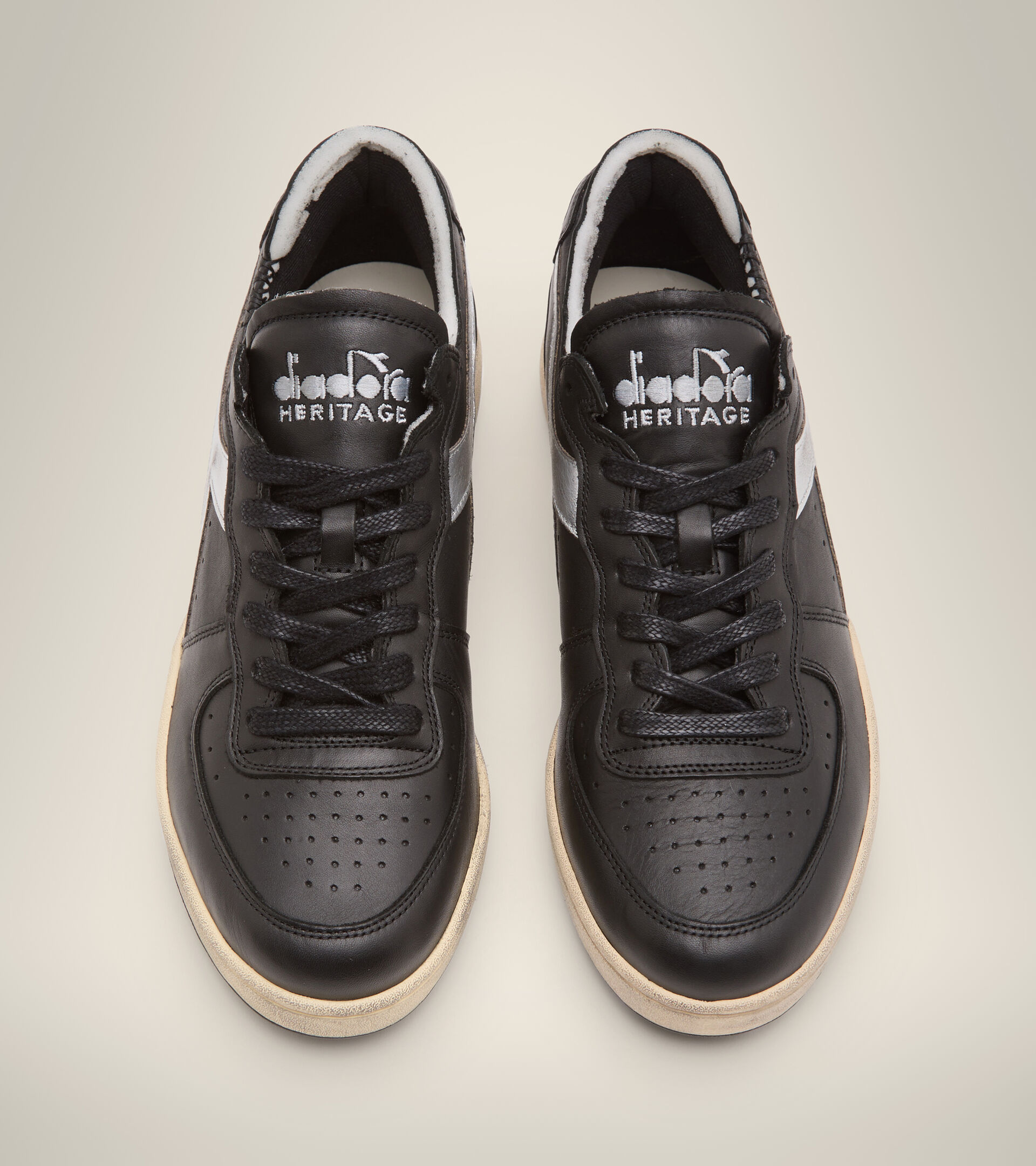 Footwear Heritage UNISEX MI BASKET ROW CUT NEW MOON NERO Diadora