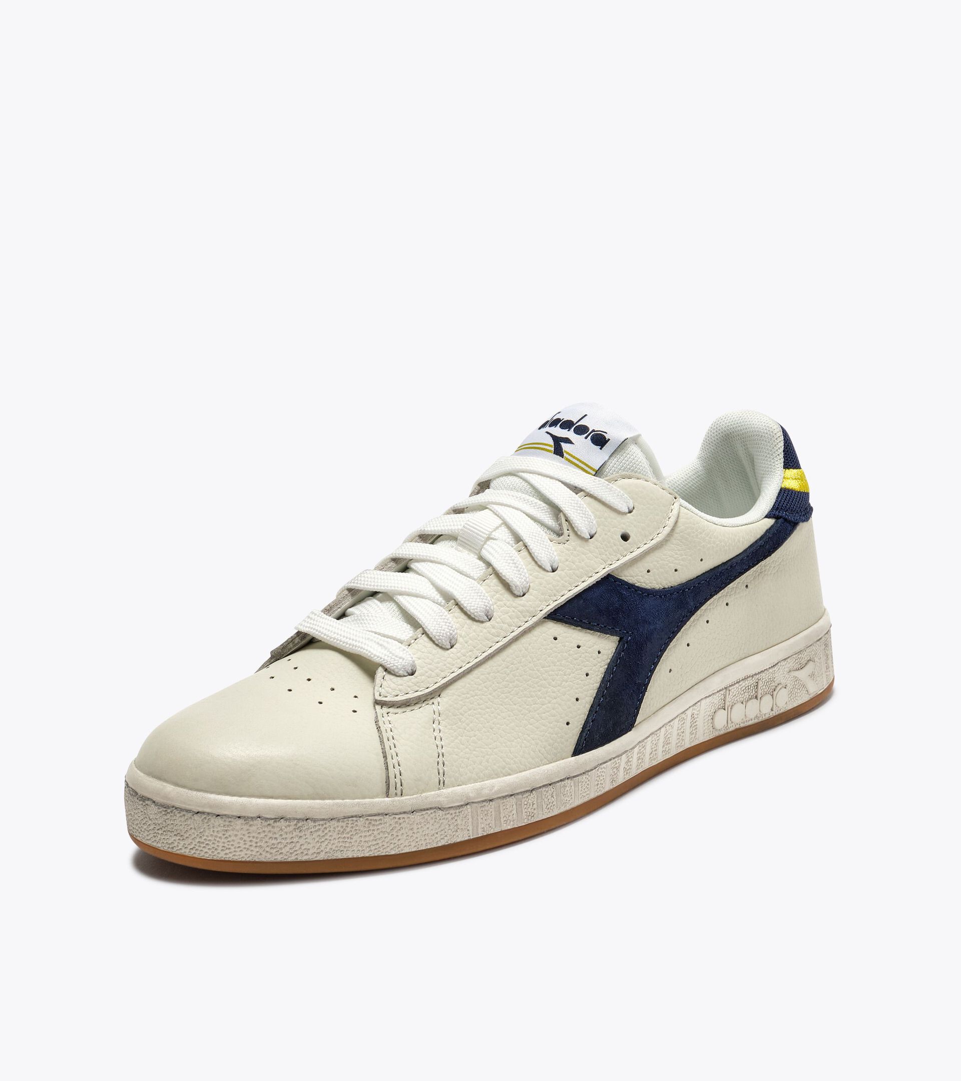 Retro-tennis sneaker - All-gender GAME LOW JERSEY WAXED WHITE/NAVY PEONY - Diadora