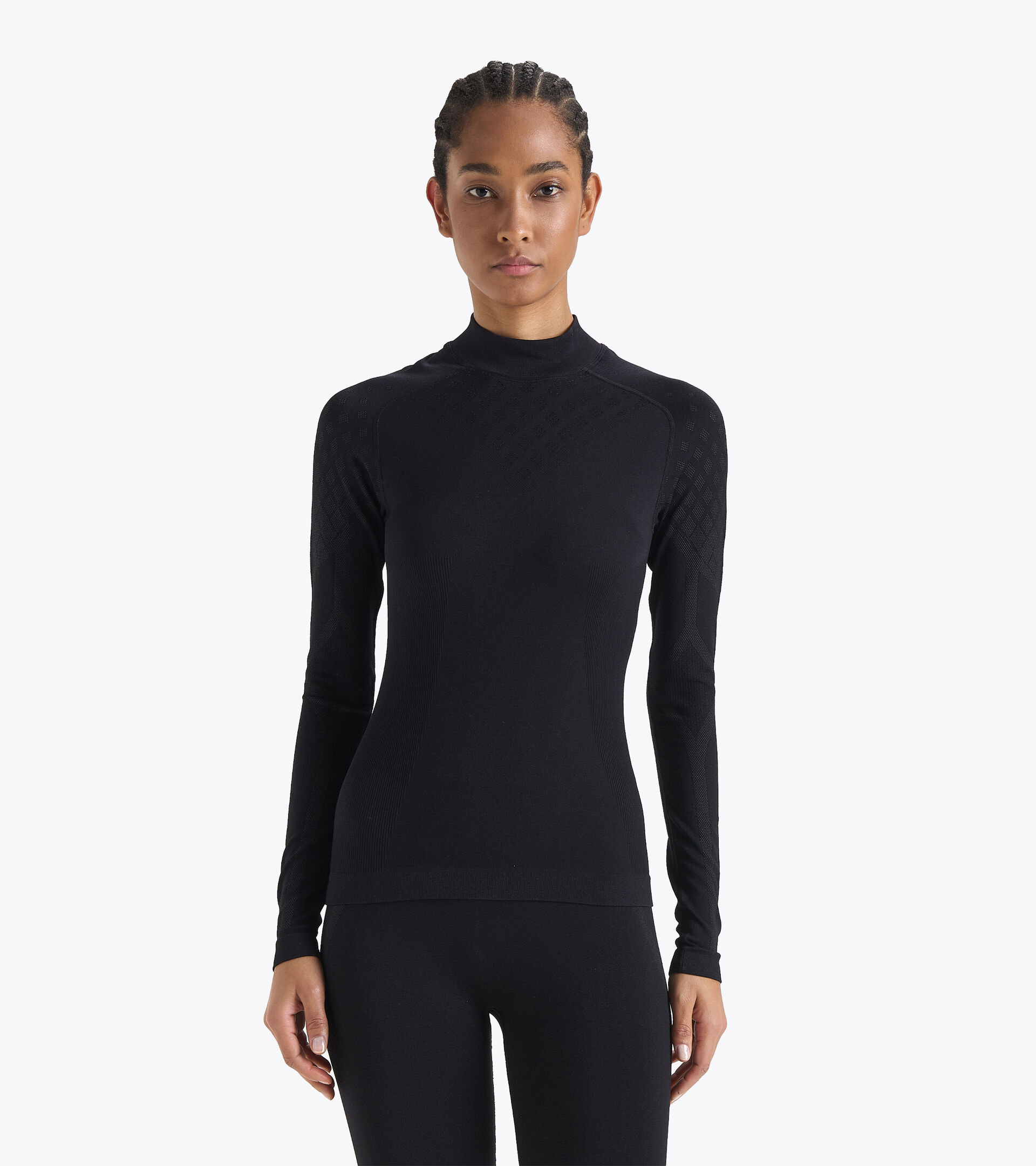 Camiseta de entrenamiento - Mujer L. TURTLE NECK ACT NEGRO - Diadora