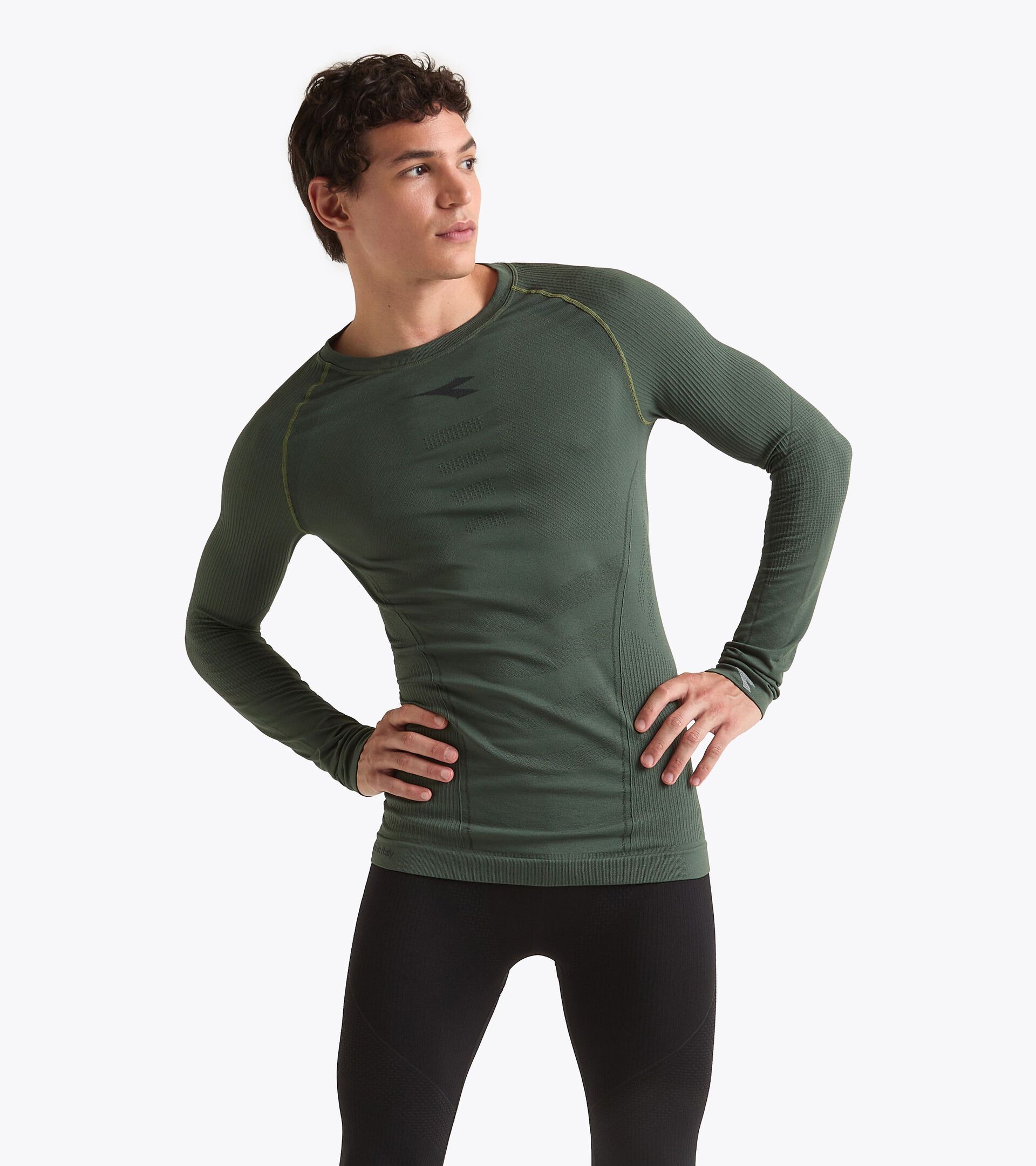 Made In Italy technical shirt with long sleeve - Running - Men’s LS T-SHIRT STRATOZERO CILANTRO - Diadora