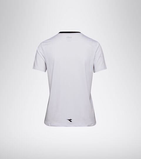 L. SS T-SHIRT, BLANC VIF/NOIR T-shirt de tennis - Femme L. SS T-SHIRT BLANC VIF/NOIR - Diadora