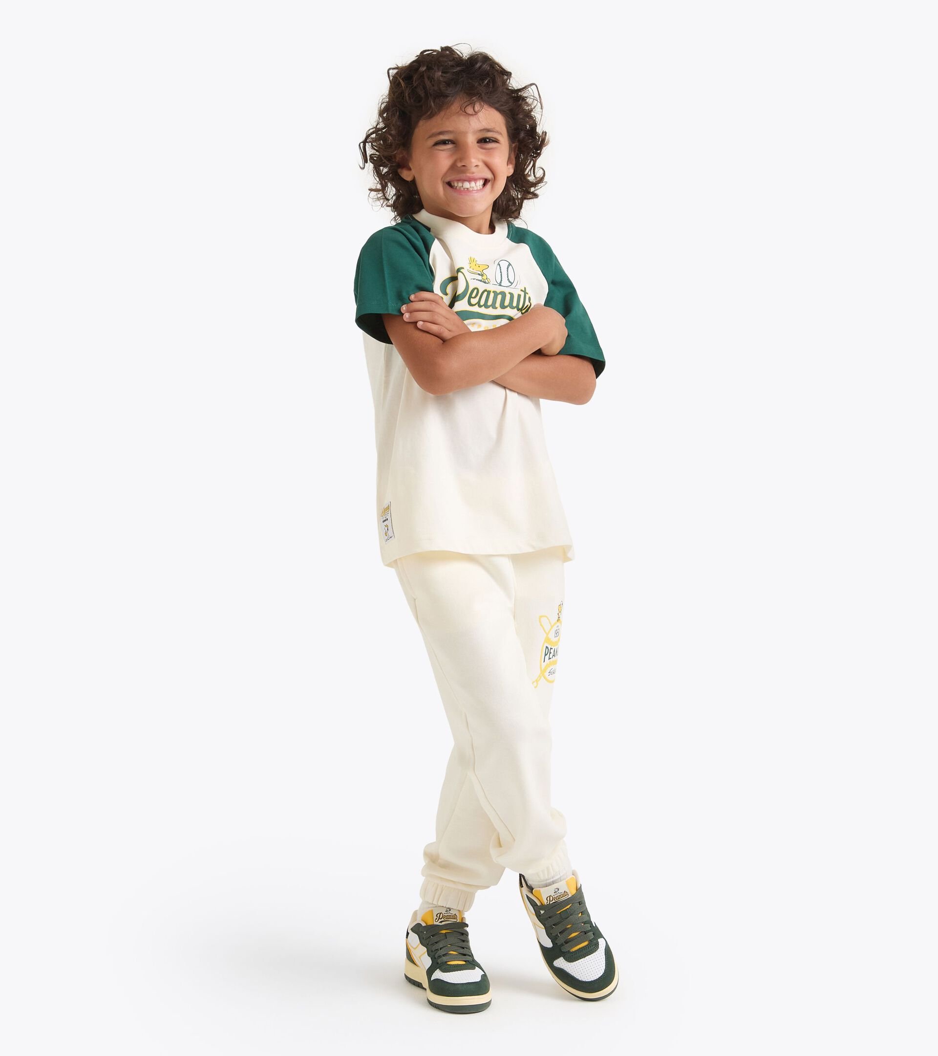 Peanuts college-style t-shirt - Kids - All-gender JU. T-SHIRT SS PEANUTS RAIN FOREST - Diadora