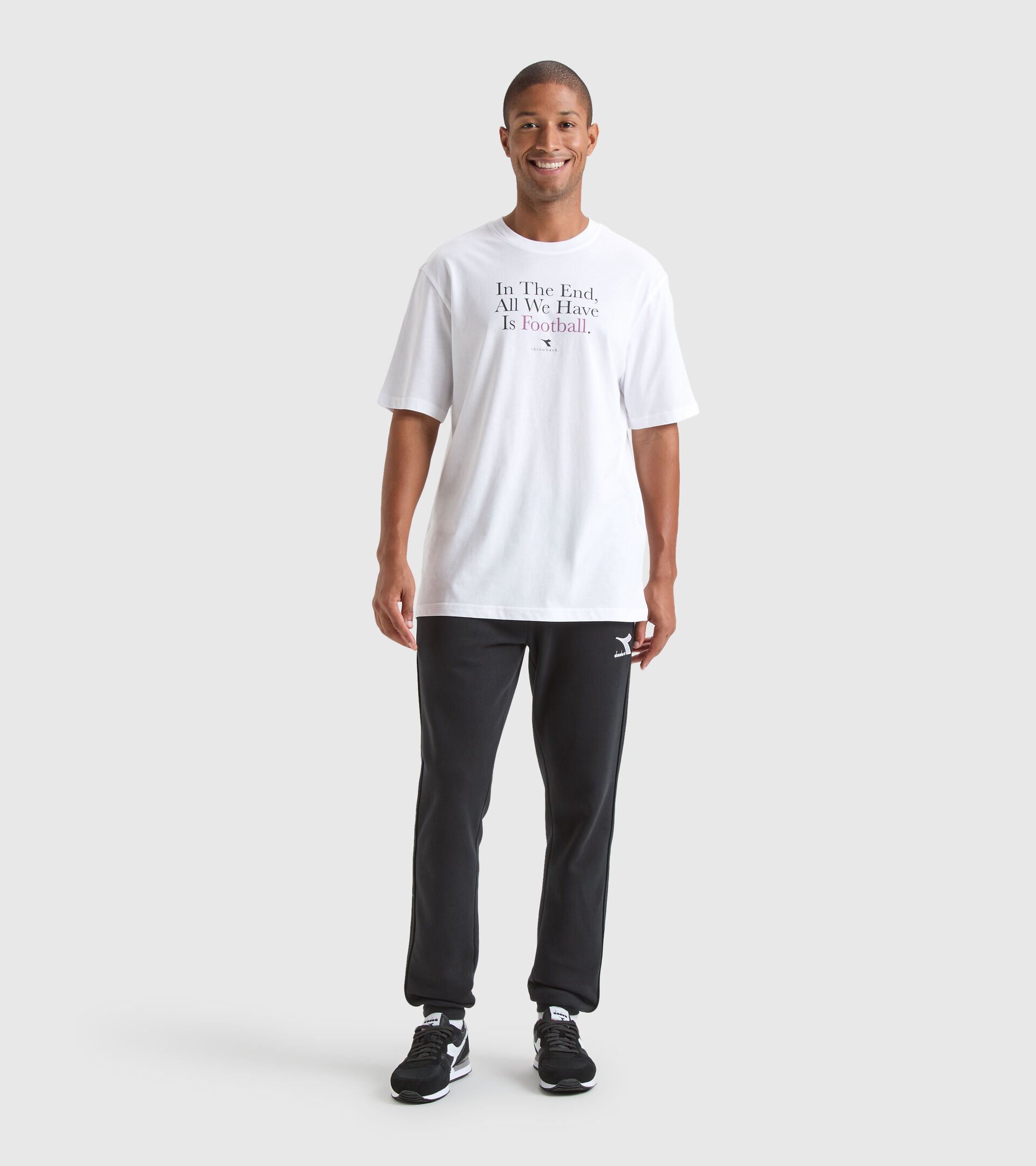 Throwback sports T-shirt - Unisex T-SHIRT SS MESSAGE OPTICAL WHITE - Diadora