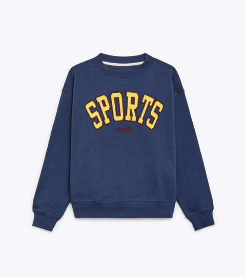 Felpa crewneck  - Made in Italy - Gender Neutral SWEATSHIRT CREW LEGACY BLU OCEANA - Diadora