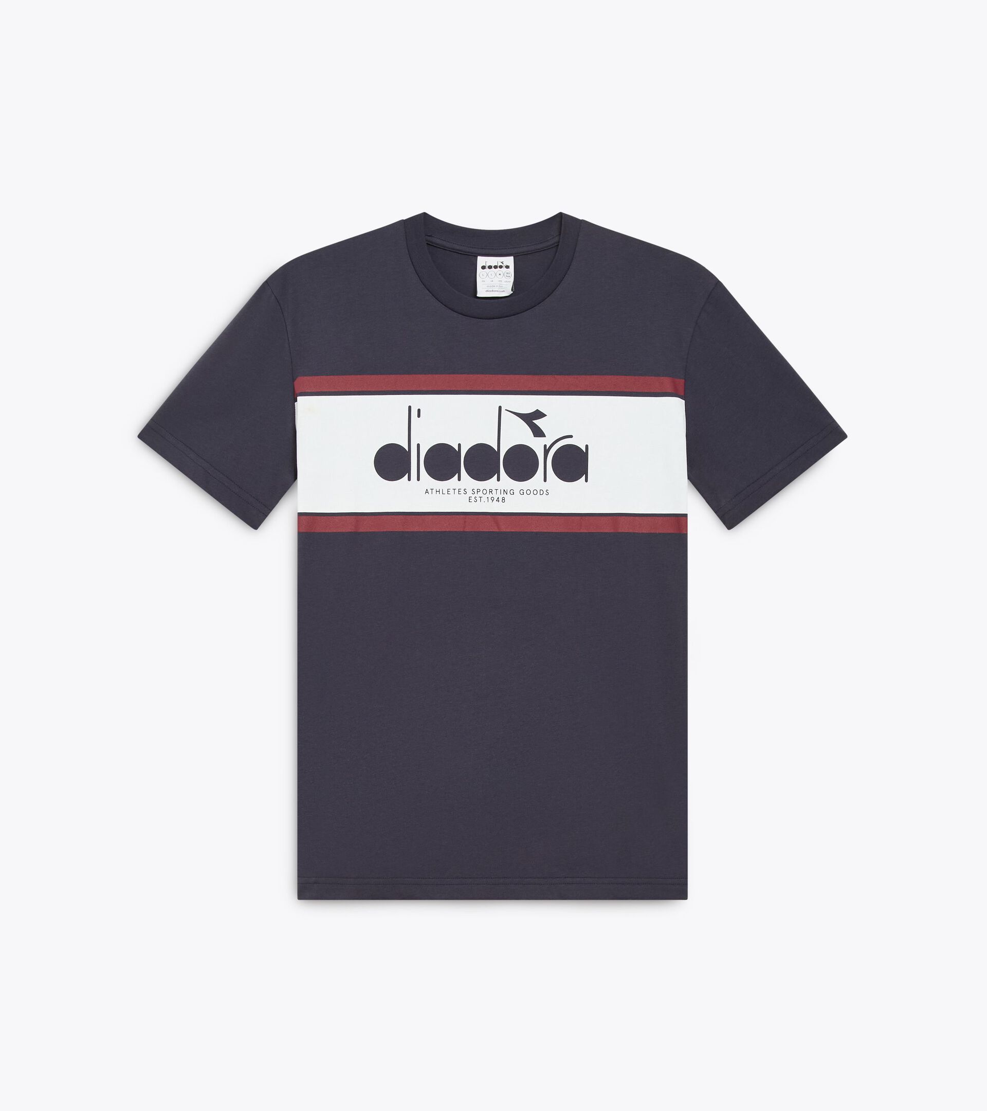 T-shirt - All-Gender
 T-SHIRT SS LOGO BLUE DENIM/OPTICAL WHITE - Diadora