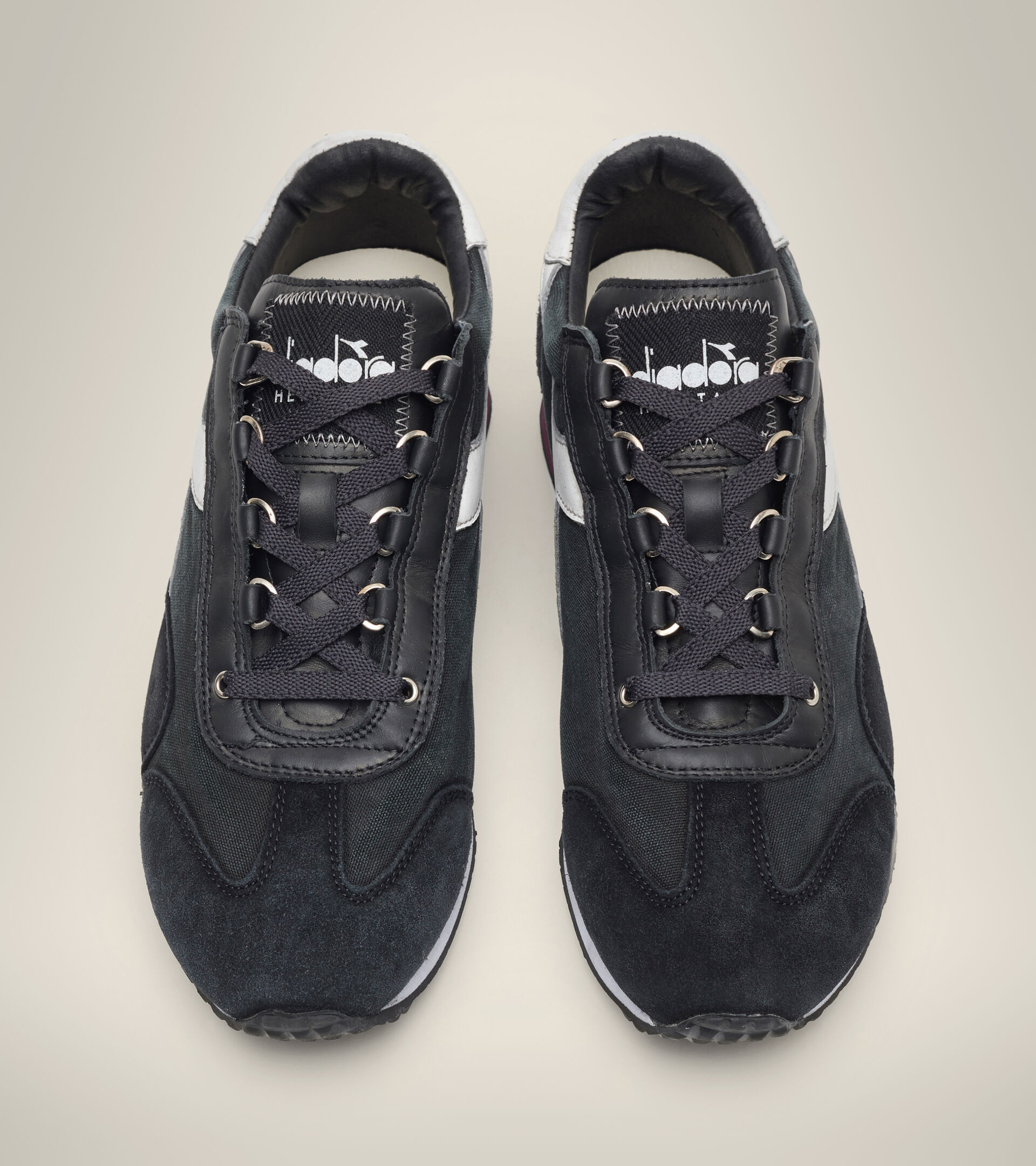 Heritage shoe - Unisex EQUIPE H DIRTY STONE WASH EVO ANTHRACITE BLACK - Diadora